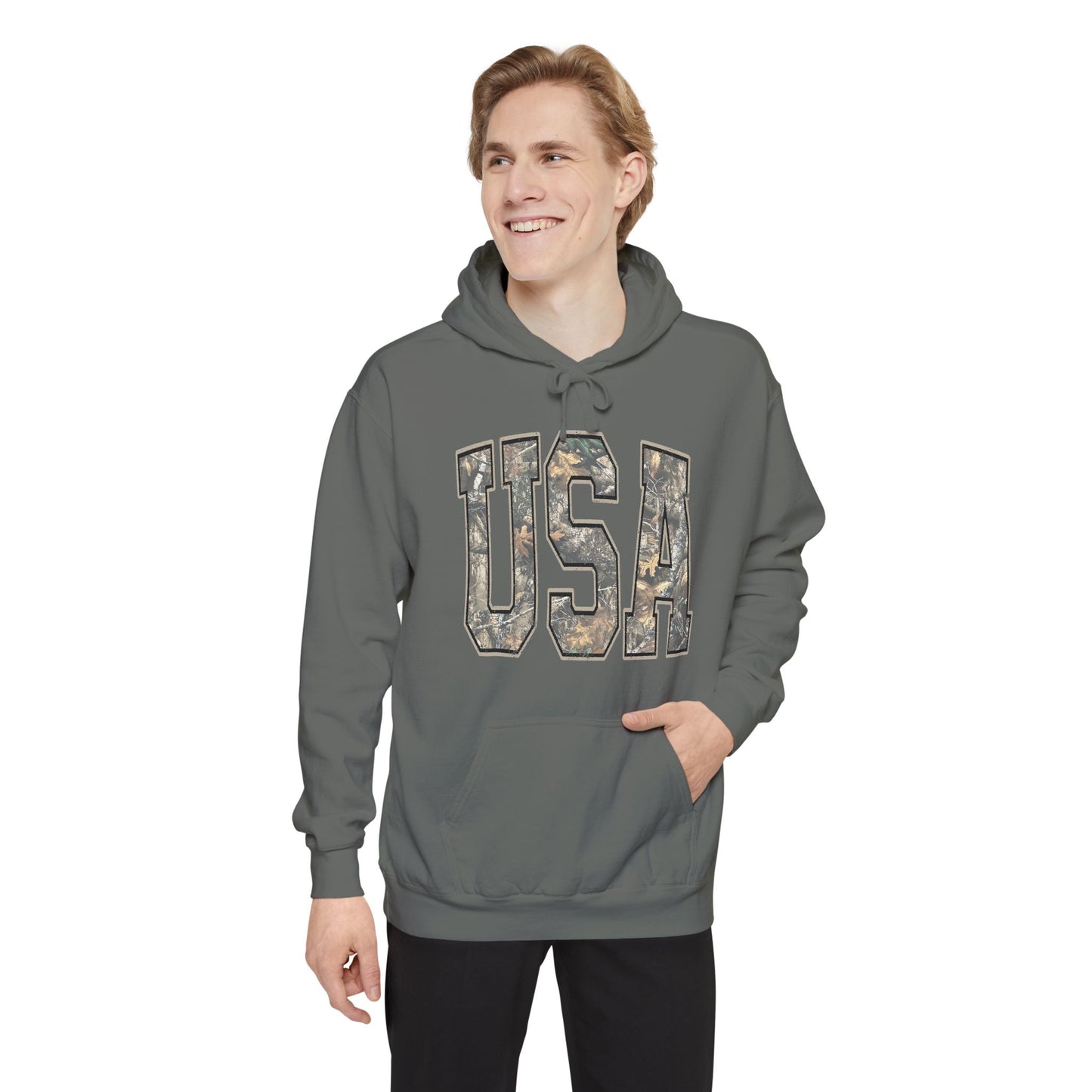 USA Camo Hoodie — Military-Inspired Patriotic Pullover