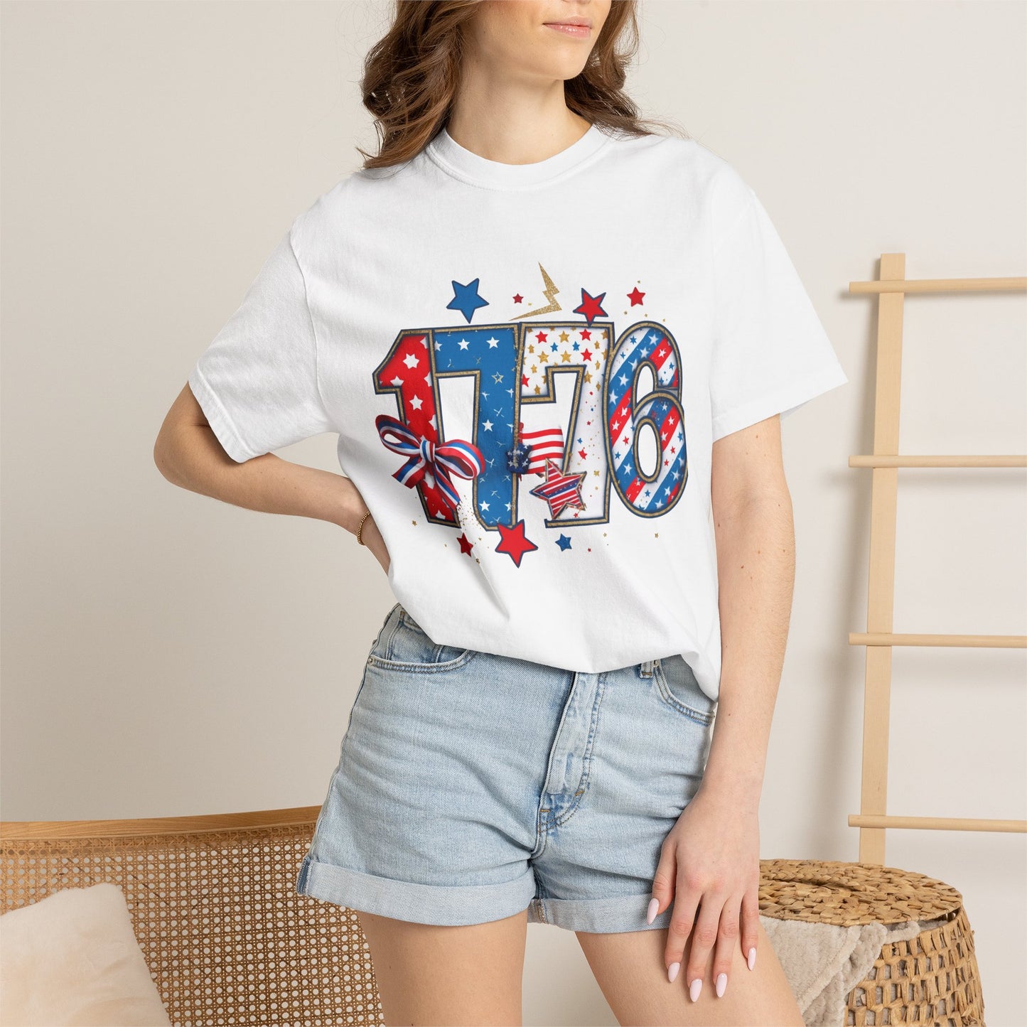 1776 Patriotic T-Shirt — American Flag Stars & Stripes Independence Day Tee