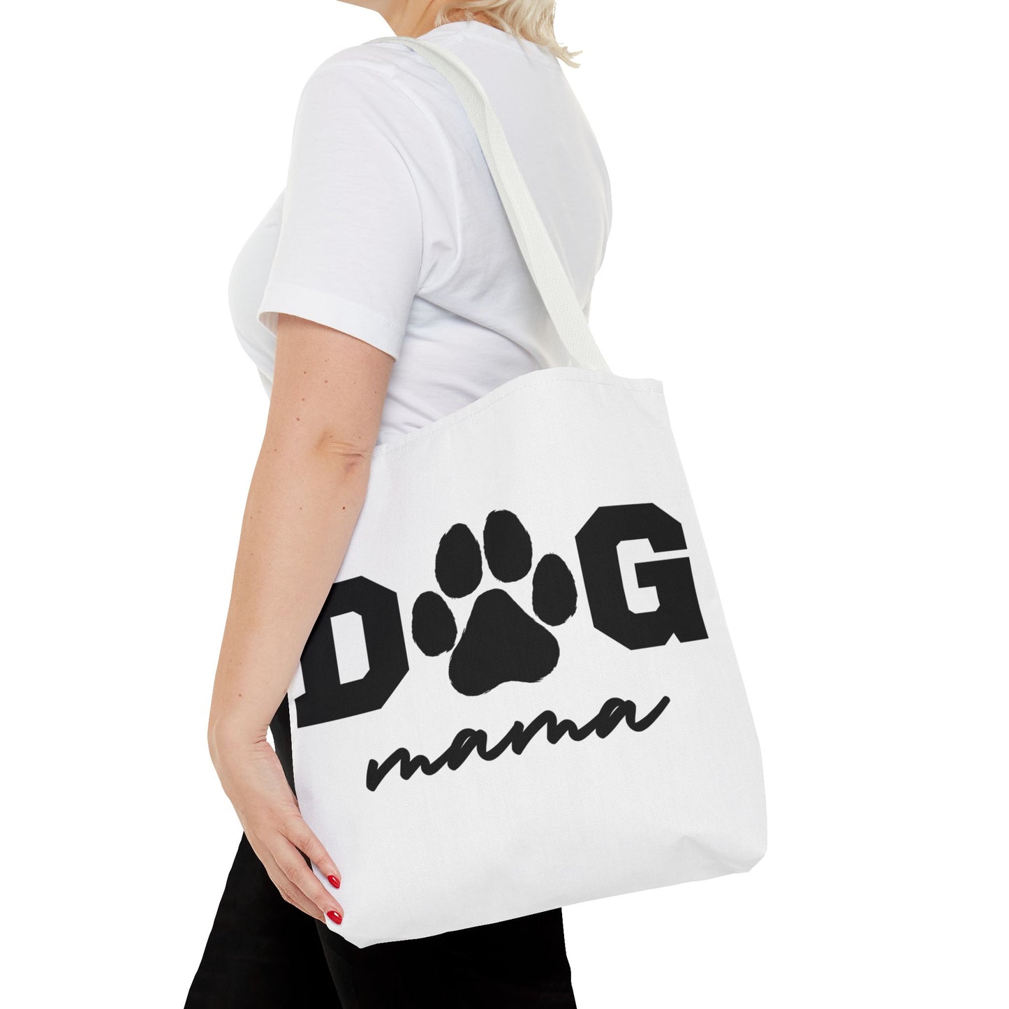 Dog Mama Tote Bag — Paw Print Canvas Tote for Pet Moms