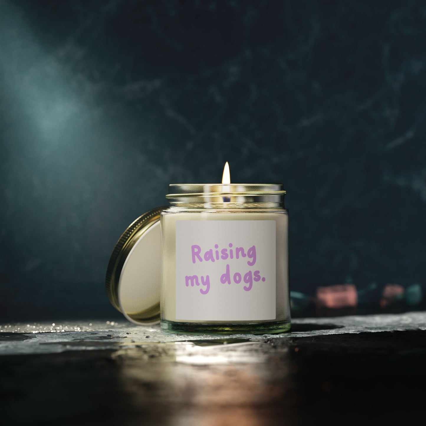 Raising My Dogs Scented Candle — Coconut Apricot Wax (4oz & 9oz)