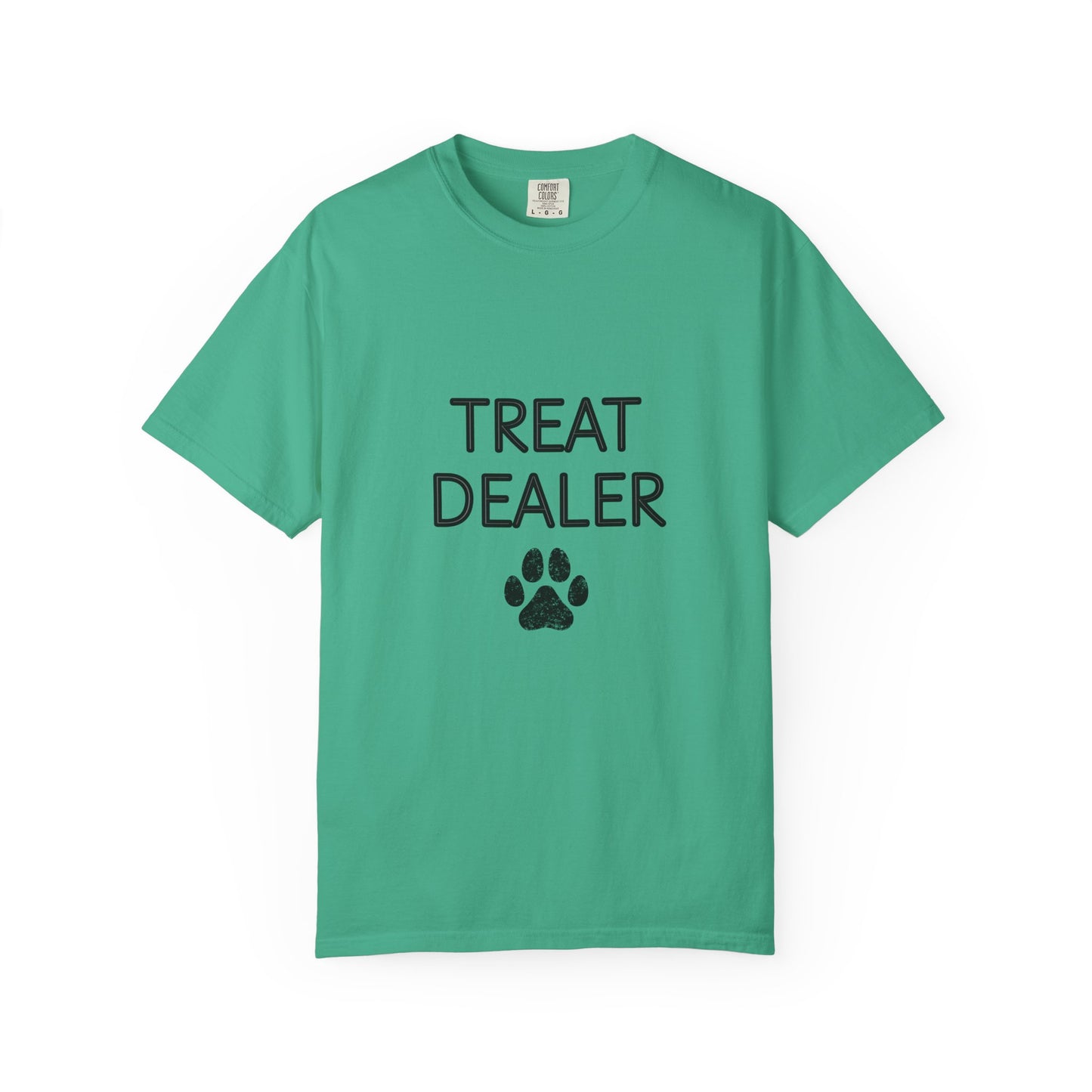 Treat Dealer T-Shirt — Funny Dog Lover Tee with Paw Print