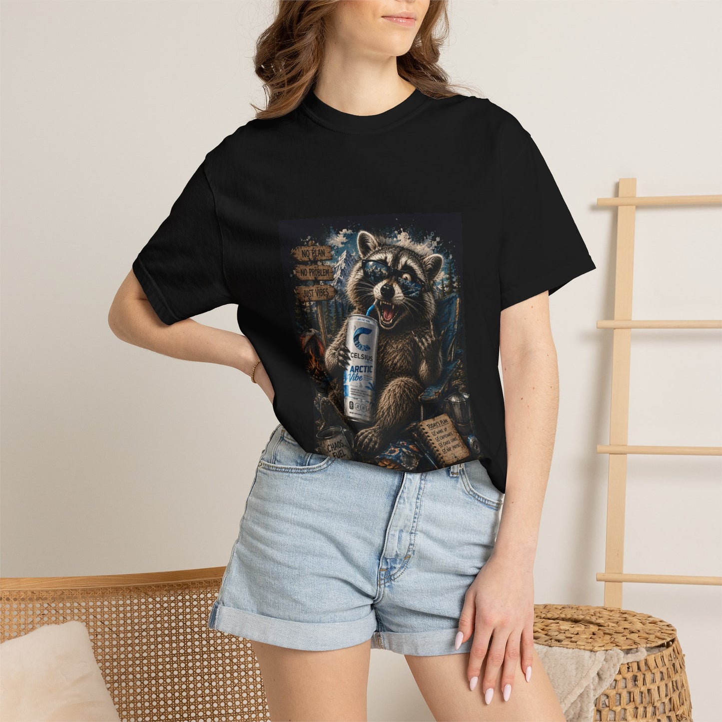 Raccoon Mischief Graphic T-Shirt — Arctic Vibe Celsius