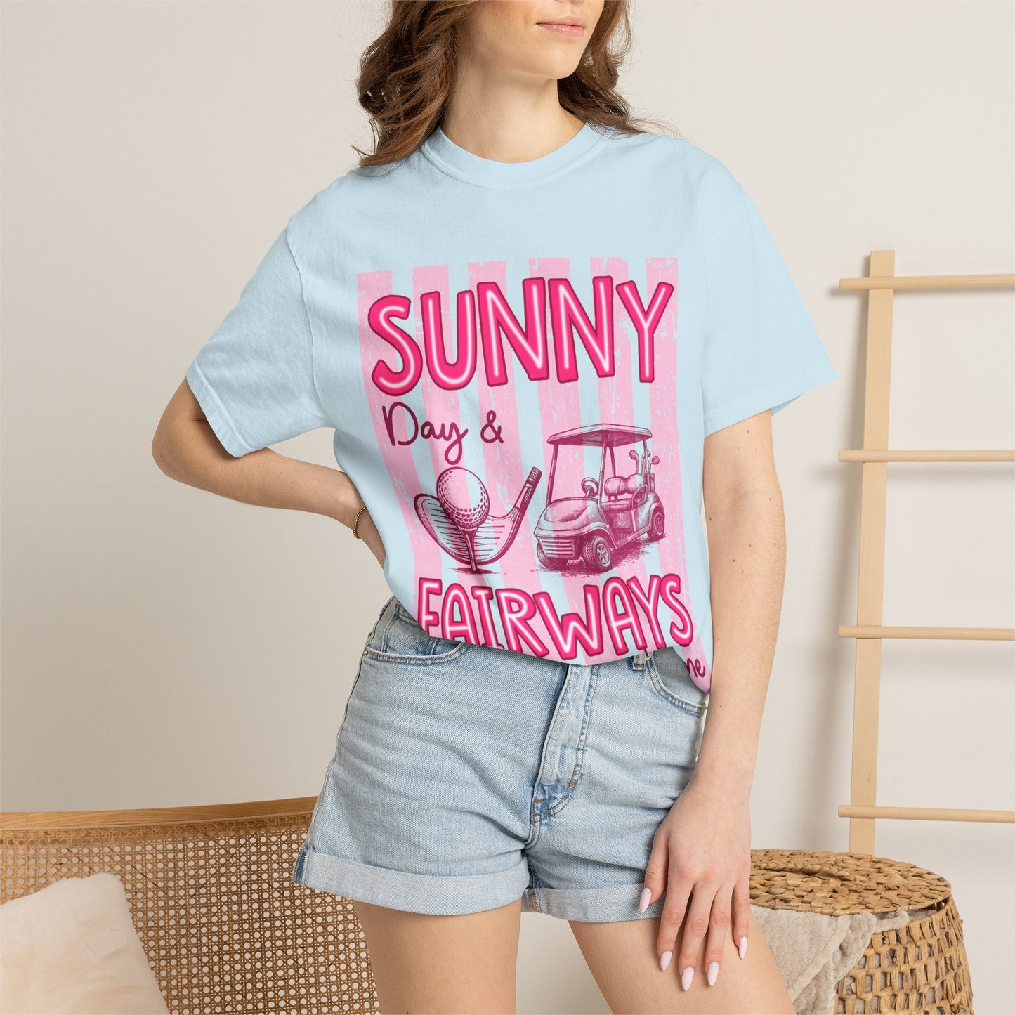 Sunny Days & Fairways Golf T-Shirt — Here for a Good Time