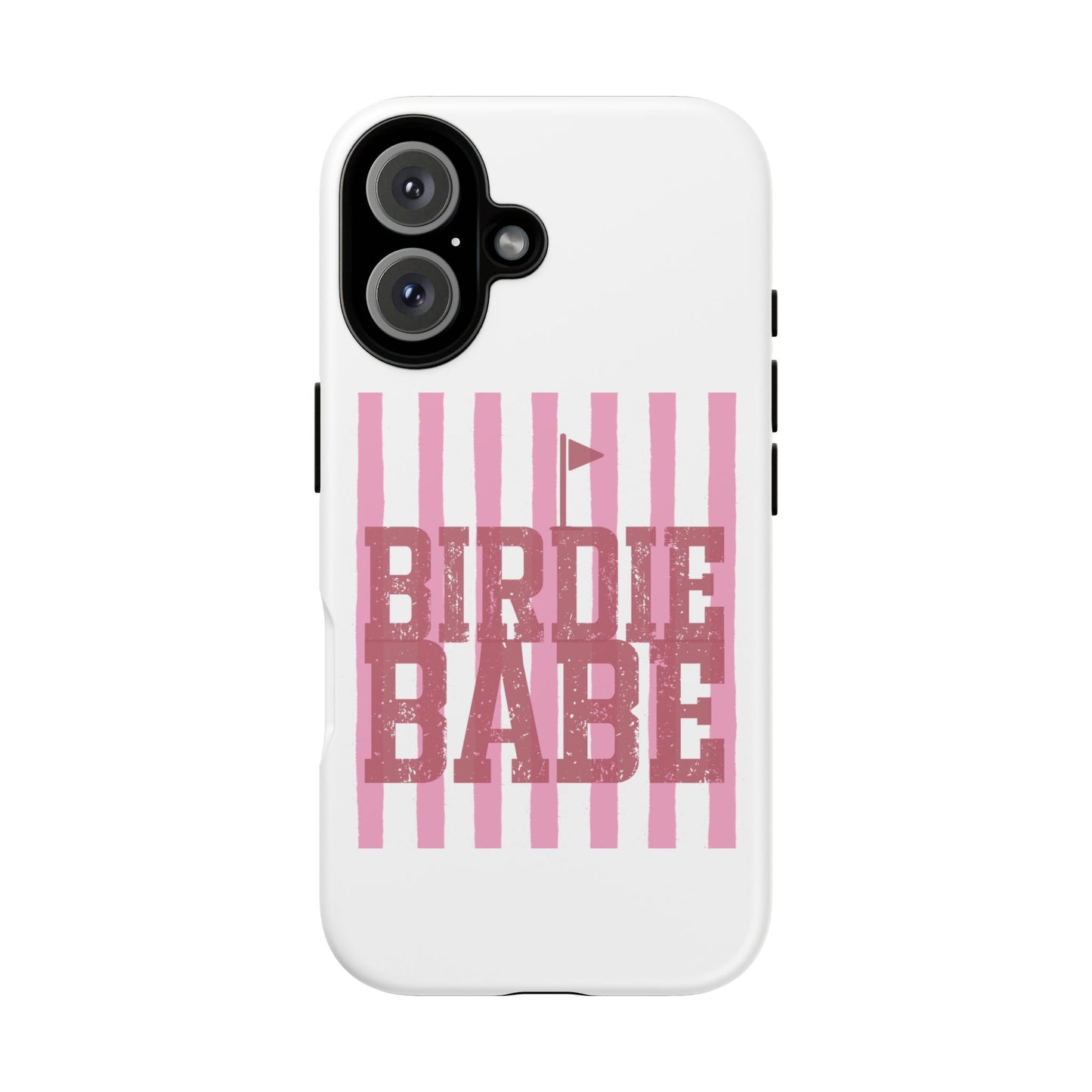 Birdie Babe Phone Case — Pink Striped Golf iPhone Case