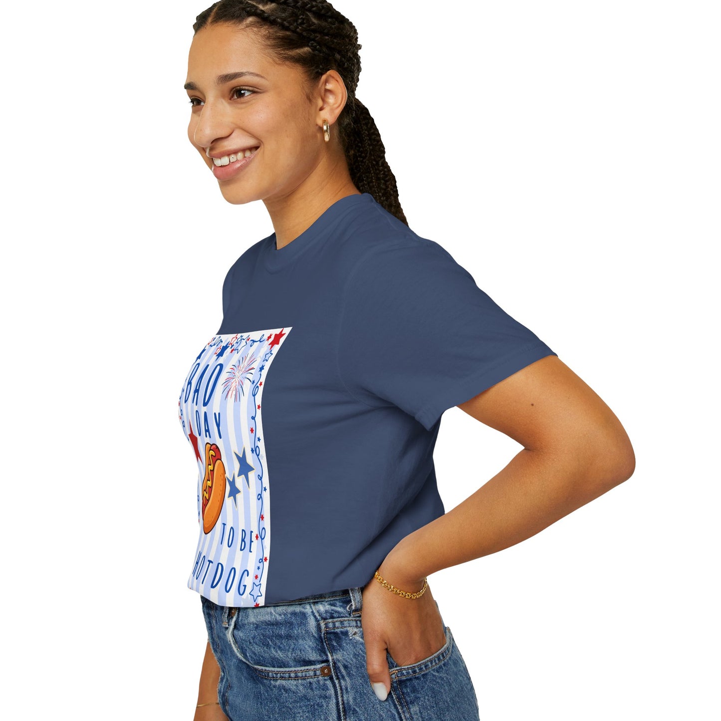 Hot Dog Graphic T-Shirt — “Bad Day to Be a Hotdog” Patriotic BBQ Tee