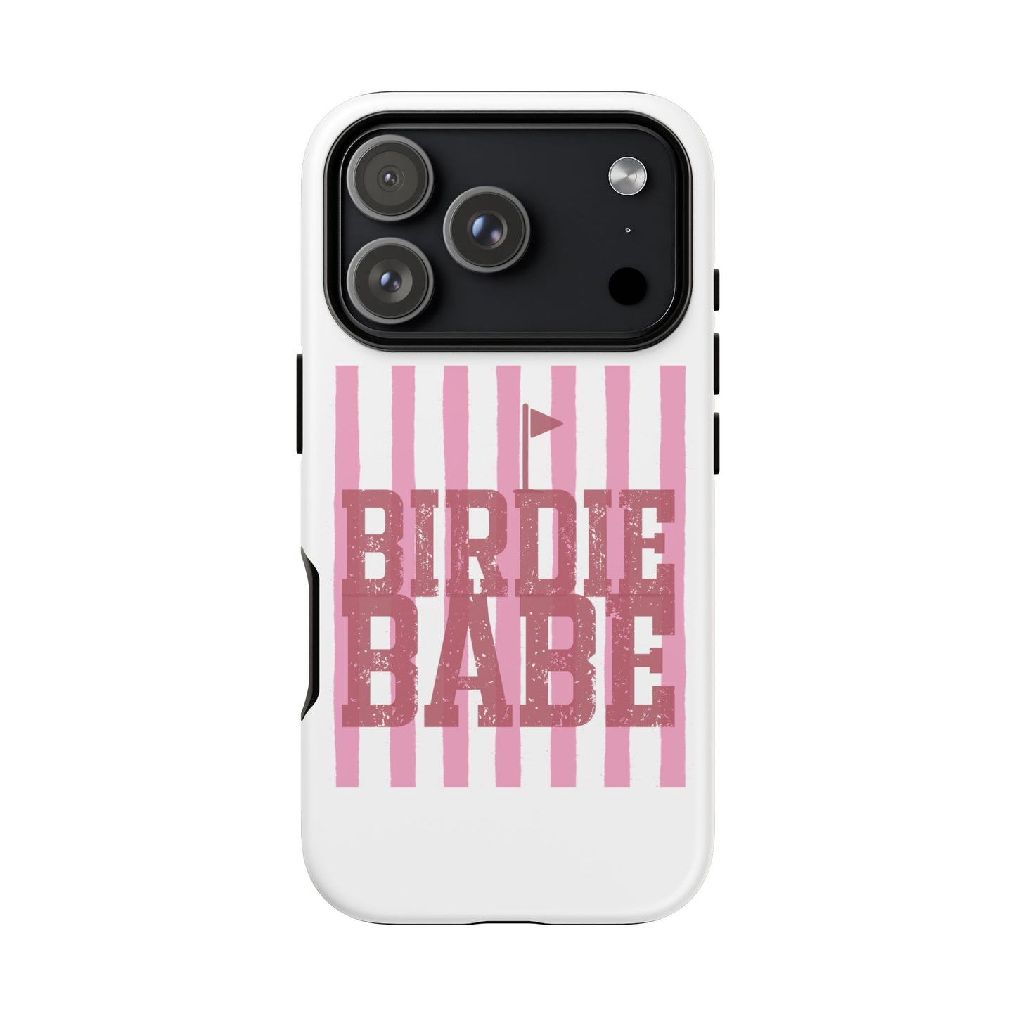Birdie Babe Phone Case — Pink Striped Golf iPhone Case