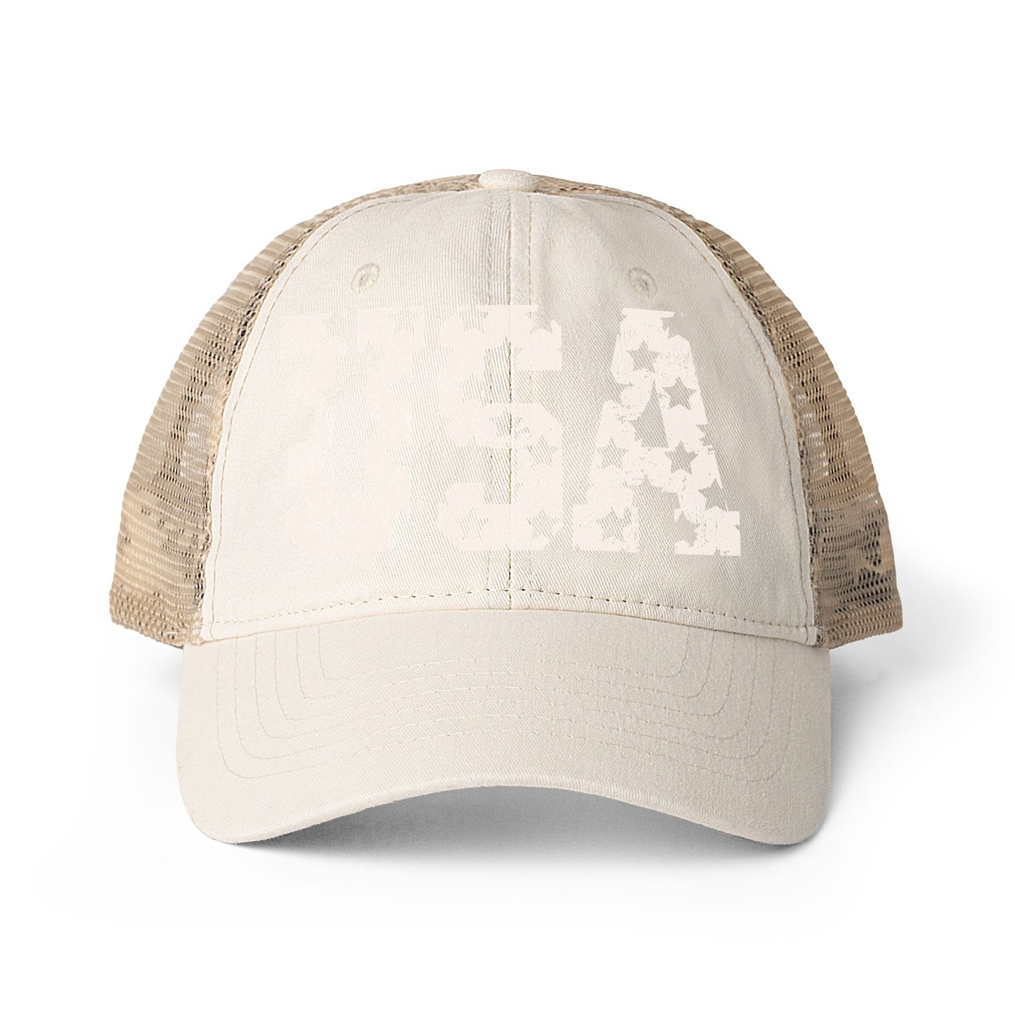 Women's Washed Mesh-Back Cap- USA
