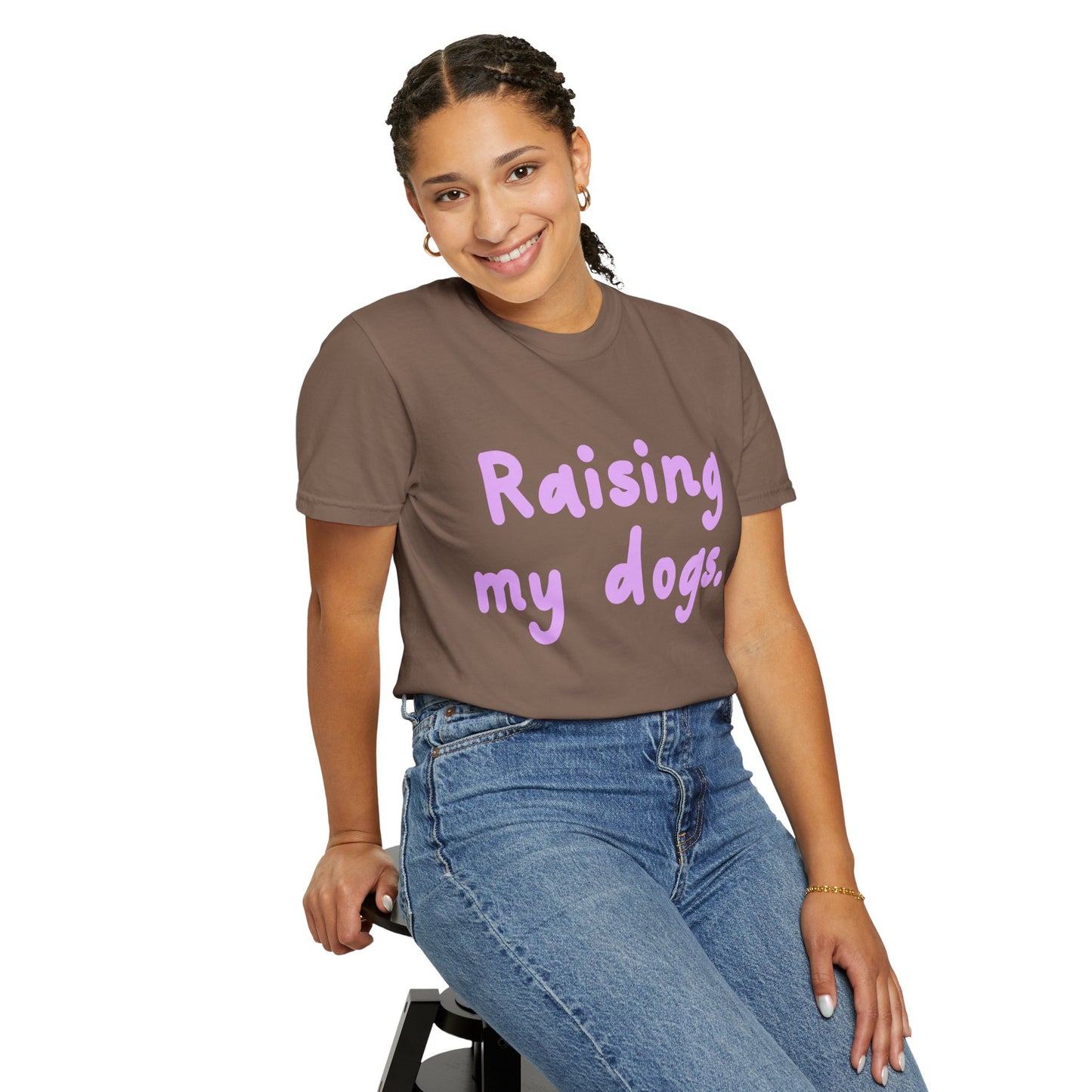 Raising My Dogs T-Shirt — Cute Pastel Dog Mom Tee