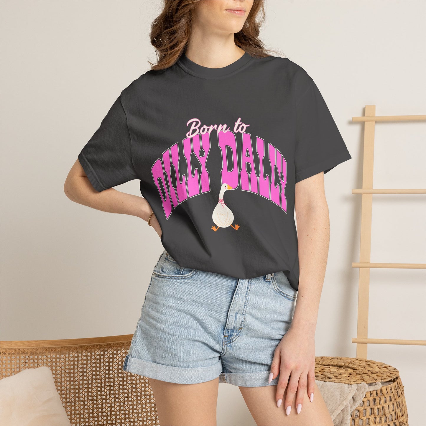 Dilly Dally Pink Arch Graphic Tee