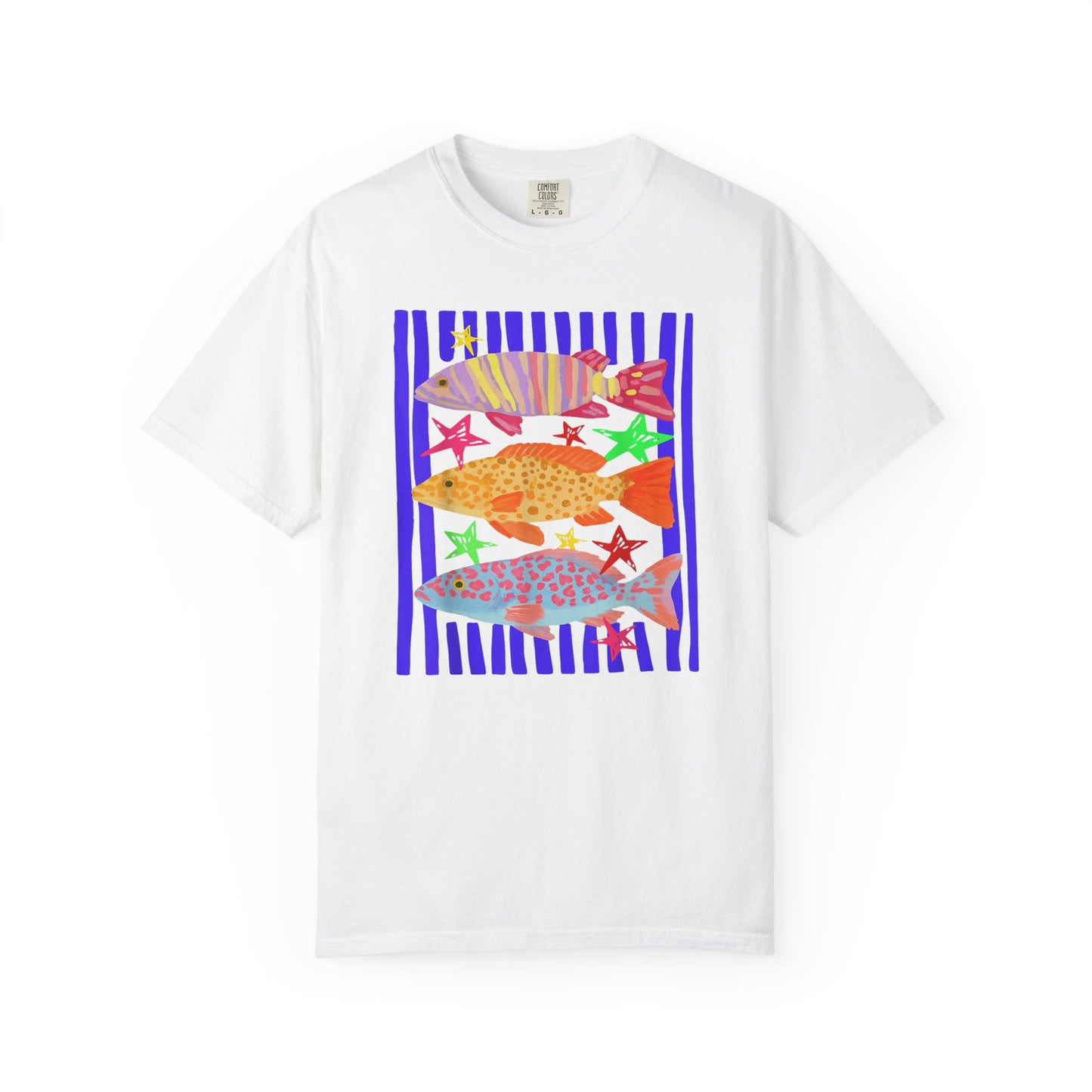 Tropical Fish Graphic T‑Shirt — Colorful Surf & Sea Life Tee