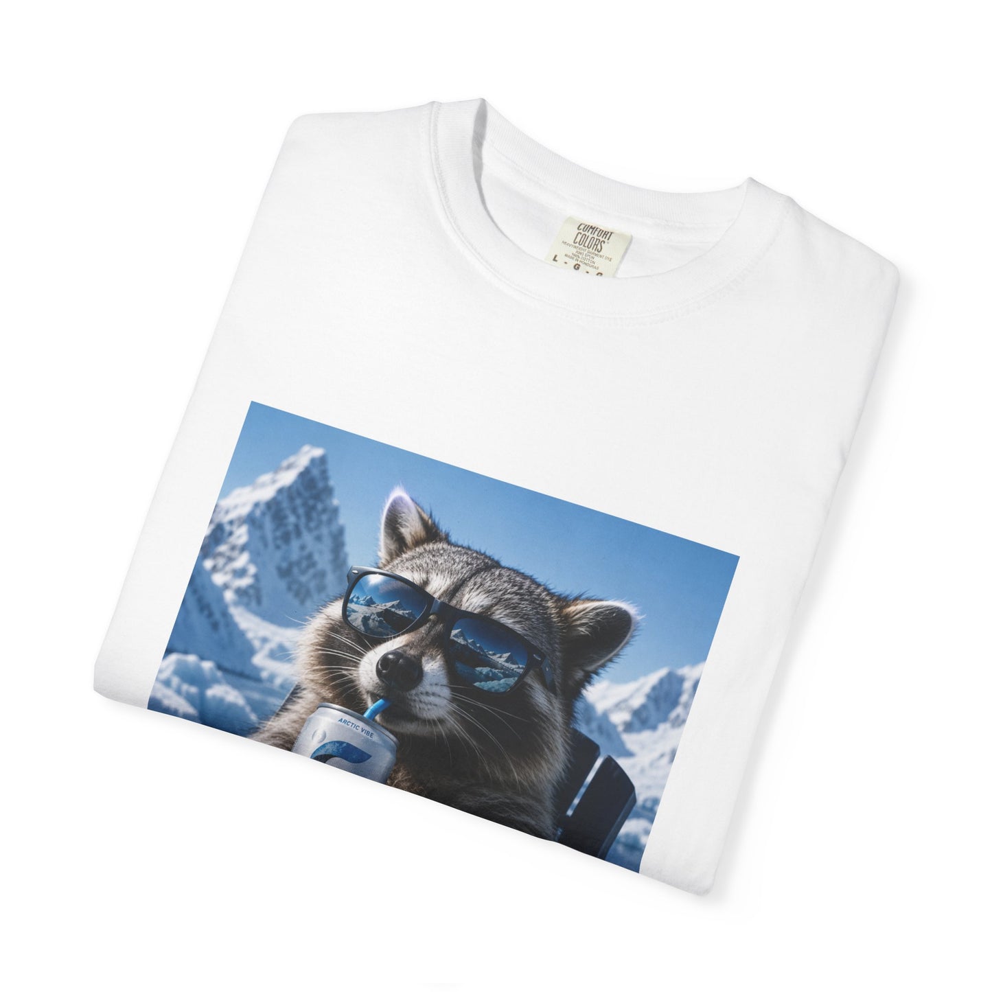 Raccoon Chill Tee — Mountain Lounge Graphic T-Shirt (Holds Celsius Engery Drink)