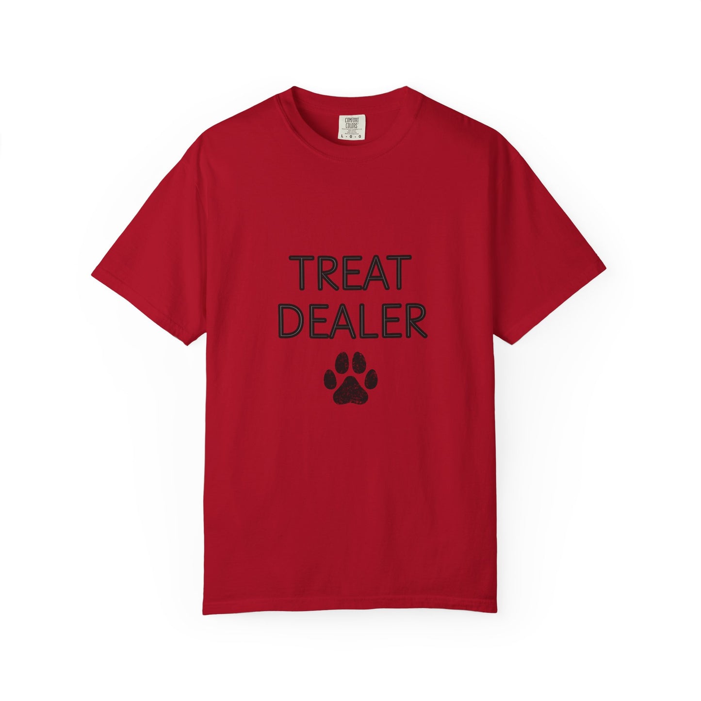 Treat Dealer T-Shirt — Funny Dog Lover Tee with Paw Print