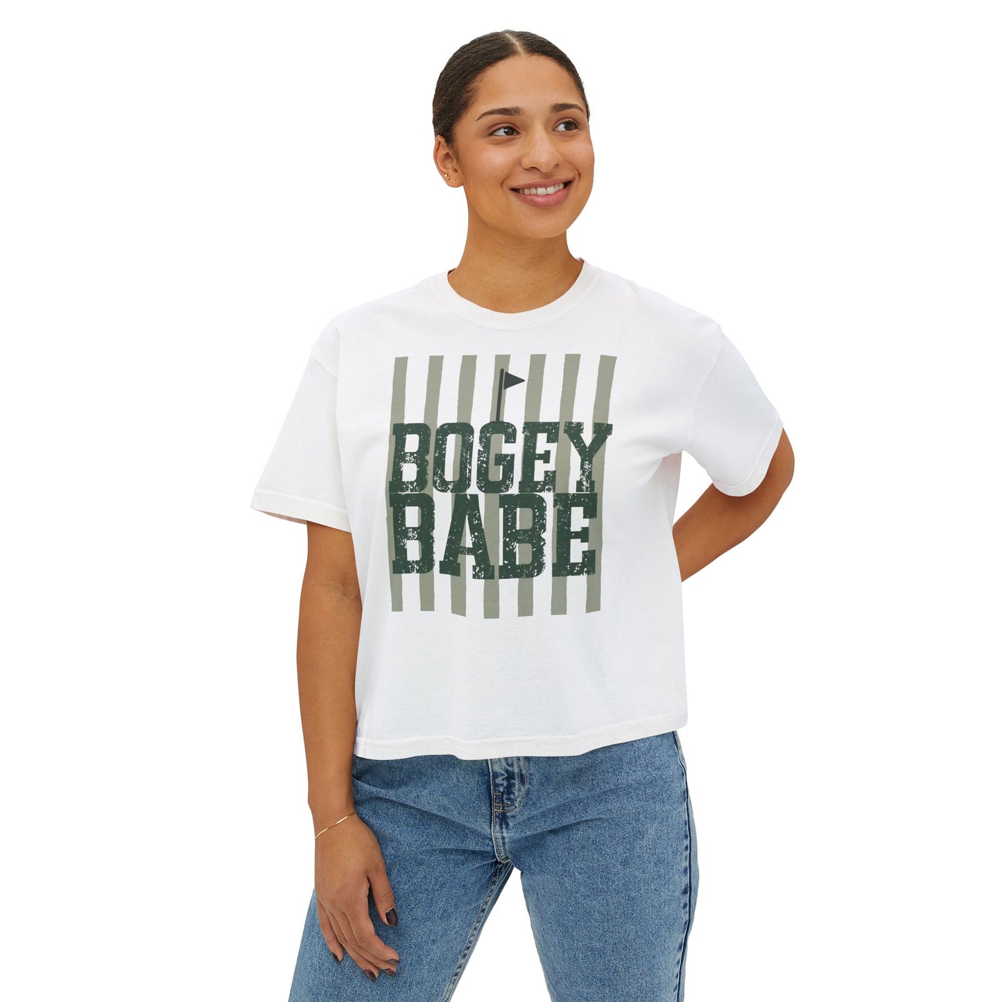 Bogey Babe Boxy Tee — Women's Golf Graphic Shirt