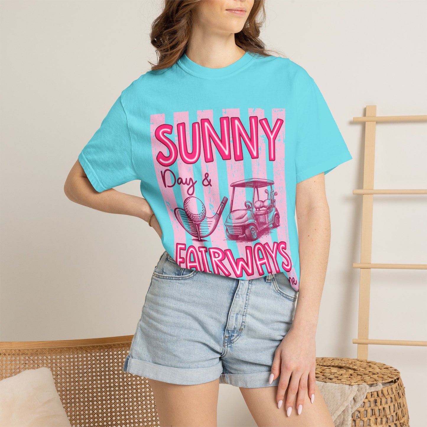 Sunny Days & Fairways Golf T-Shirt — Here for a Good Time