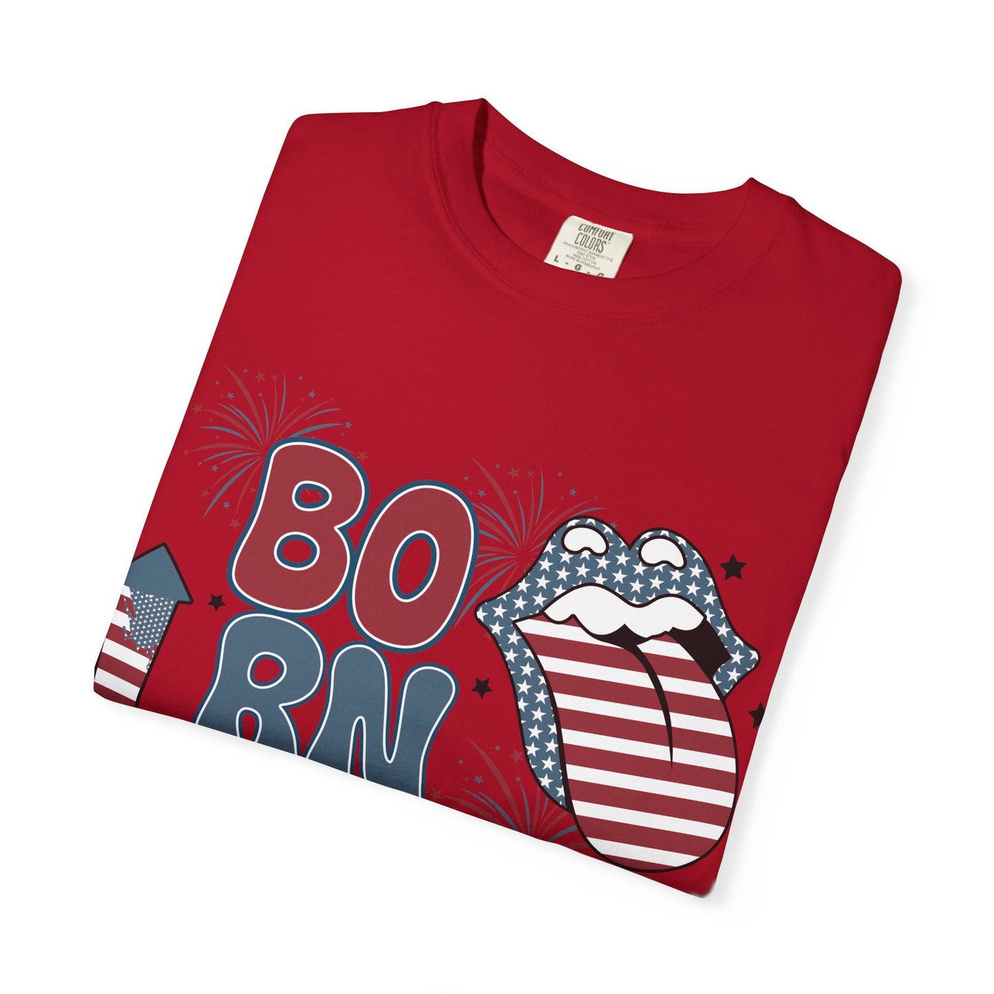 Born in the USA Patriotic T-Shirt — 4th of July American Flag Design
