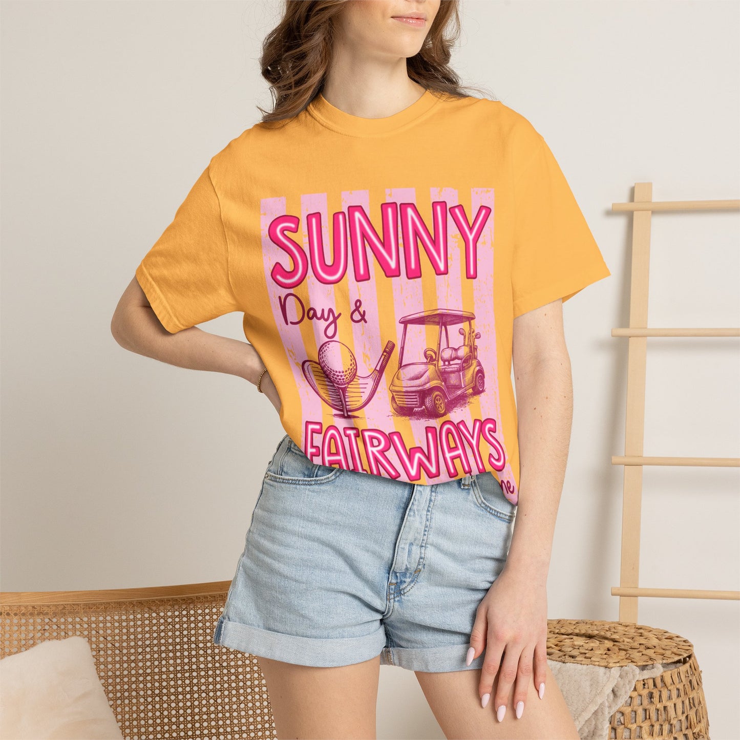 Sunny Days & Fairways Golf T-Shirt — Here for a Good Time