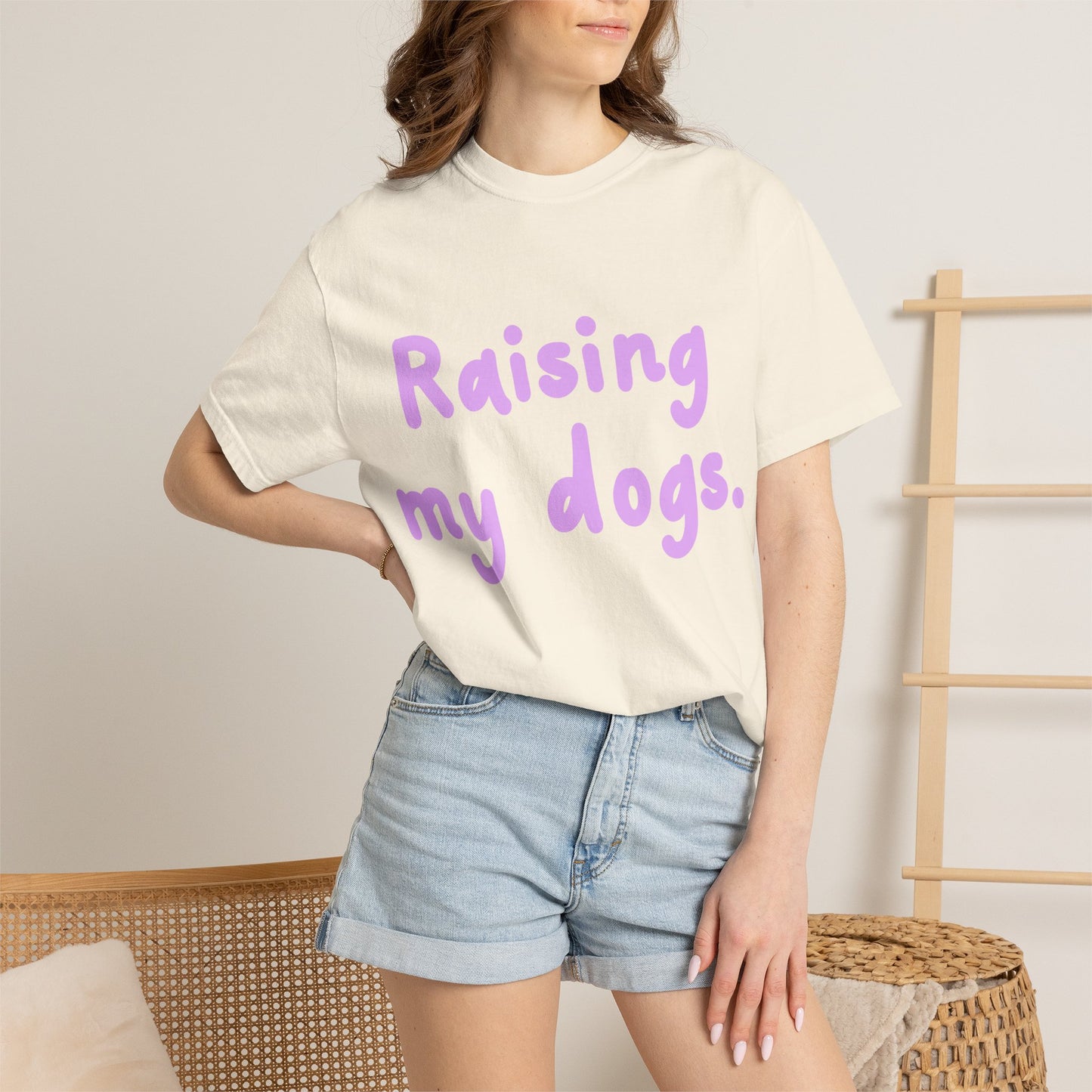 Raising My Dogs T-Shirt — Cute Pastel Dog Mom Tee