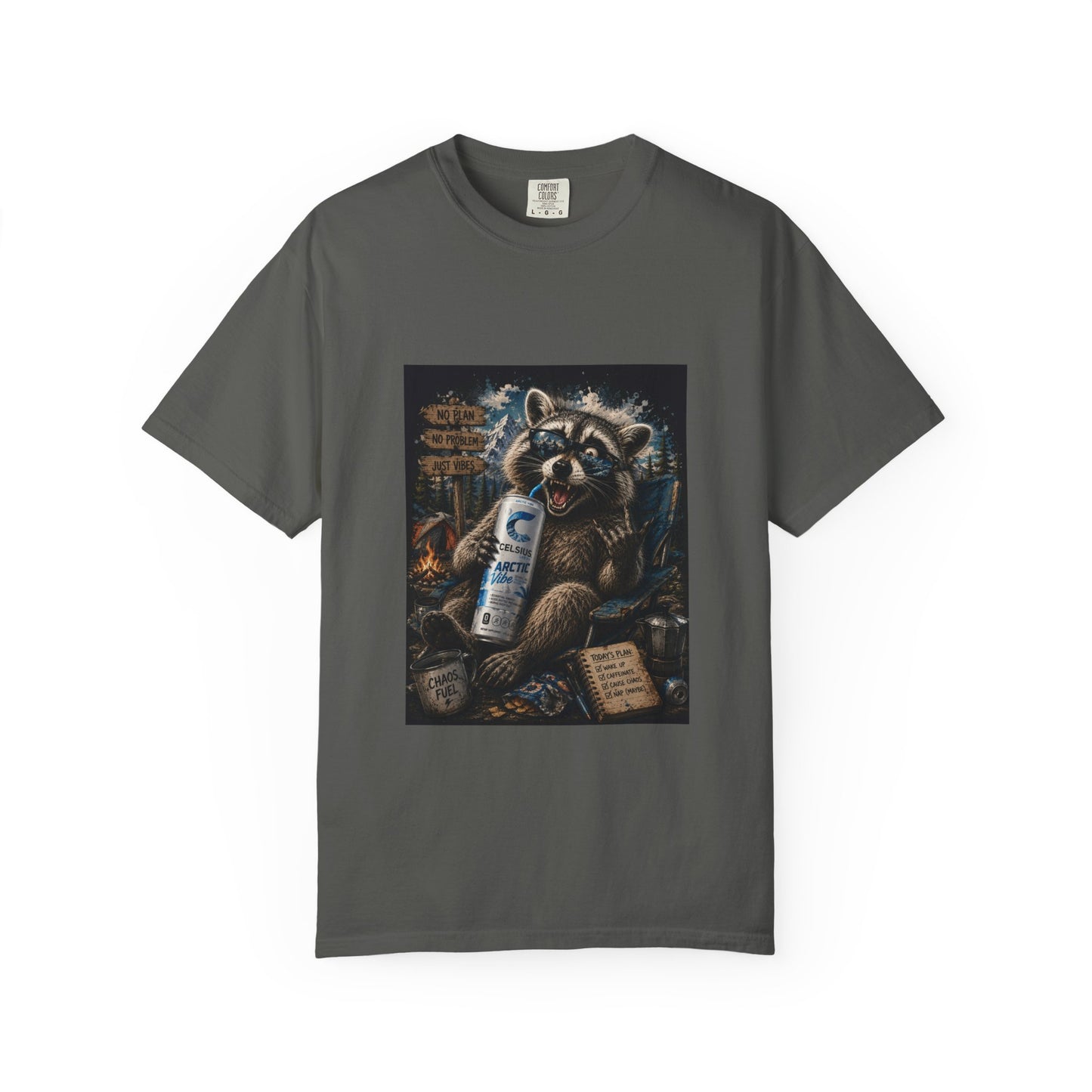 Raccoon Mischief Graphic T-Shirt — Arctic Vibe Celsius