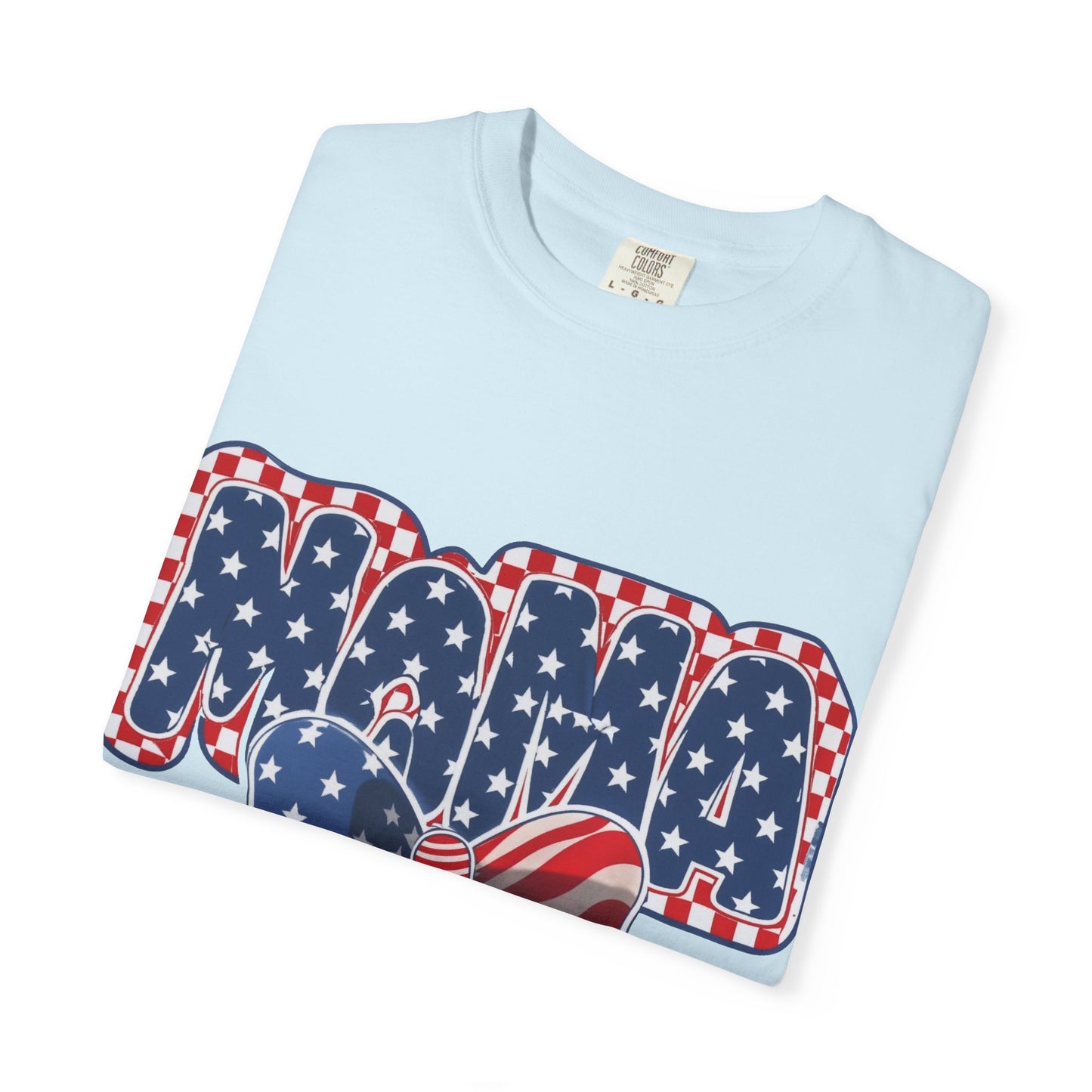 Patriotic MAMA T-Shirt — Stars & Stripes Bow 4th of July Tee