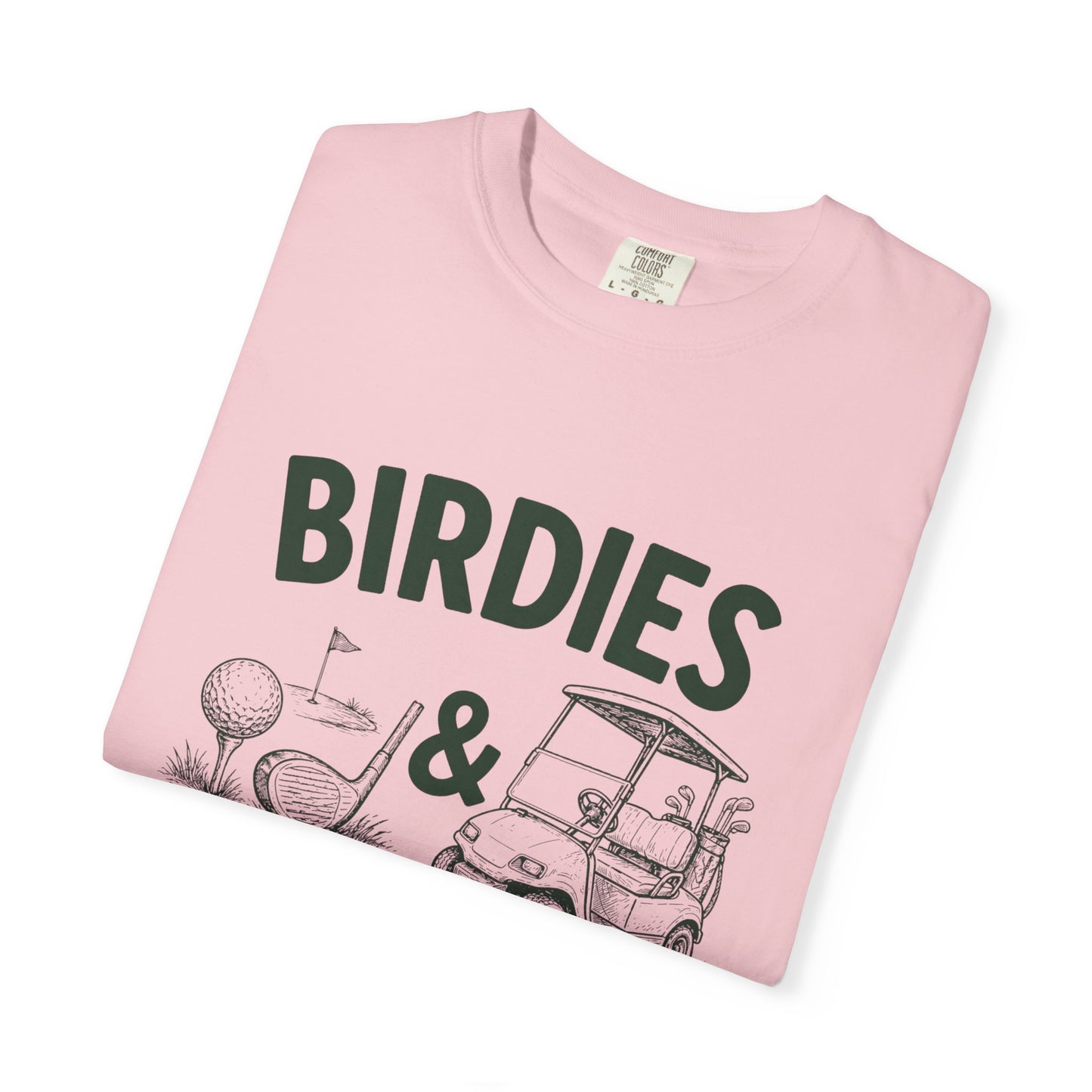 Golf T-Shirt — "Birdies & Fairways" Vintage Golf Cart Design