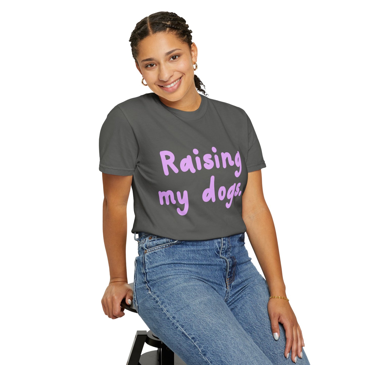 Raising My Dogs T-Shirt — Cute Pastel Dog Mom Tee