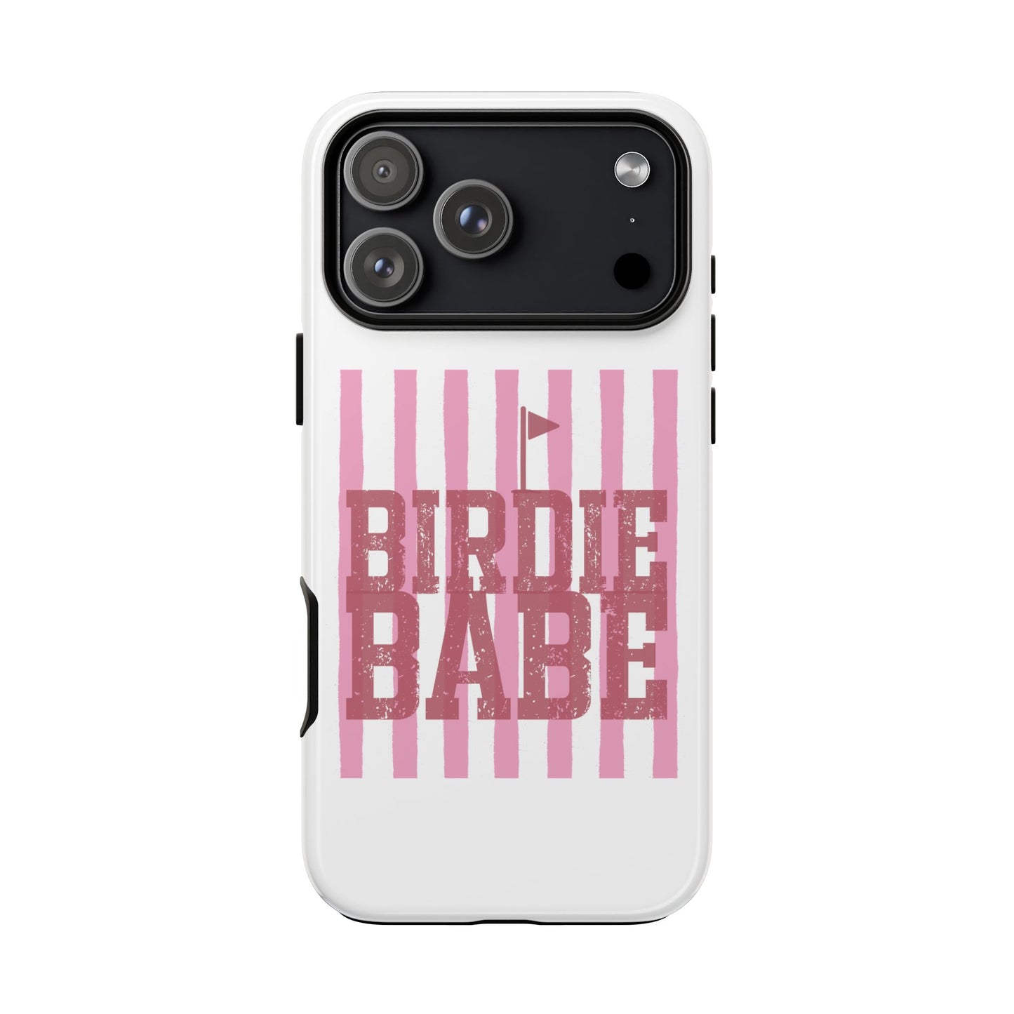 Birdie Babe Phone Case — Pink Striped Golf iPhone Case