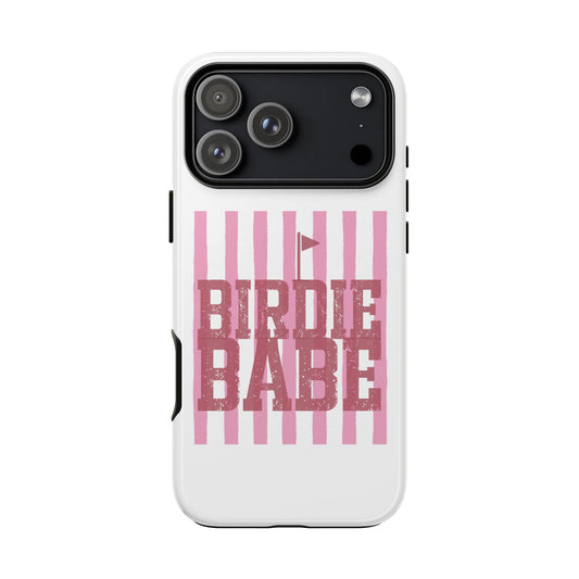 Birdie Babe Phone Case — Pink Striped Golf iPhone Case
