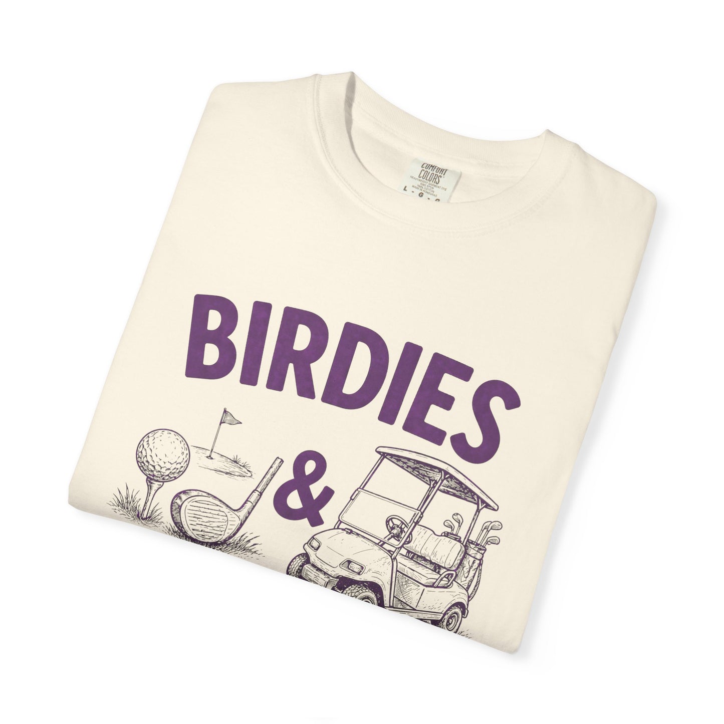 Birdies & Fairways Pink Golf T-Shirt — Funny Golf Cart Tee for Golfers