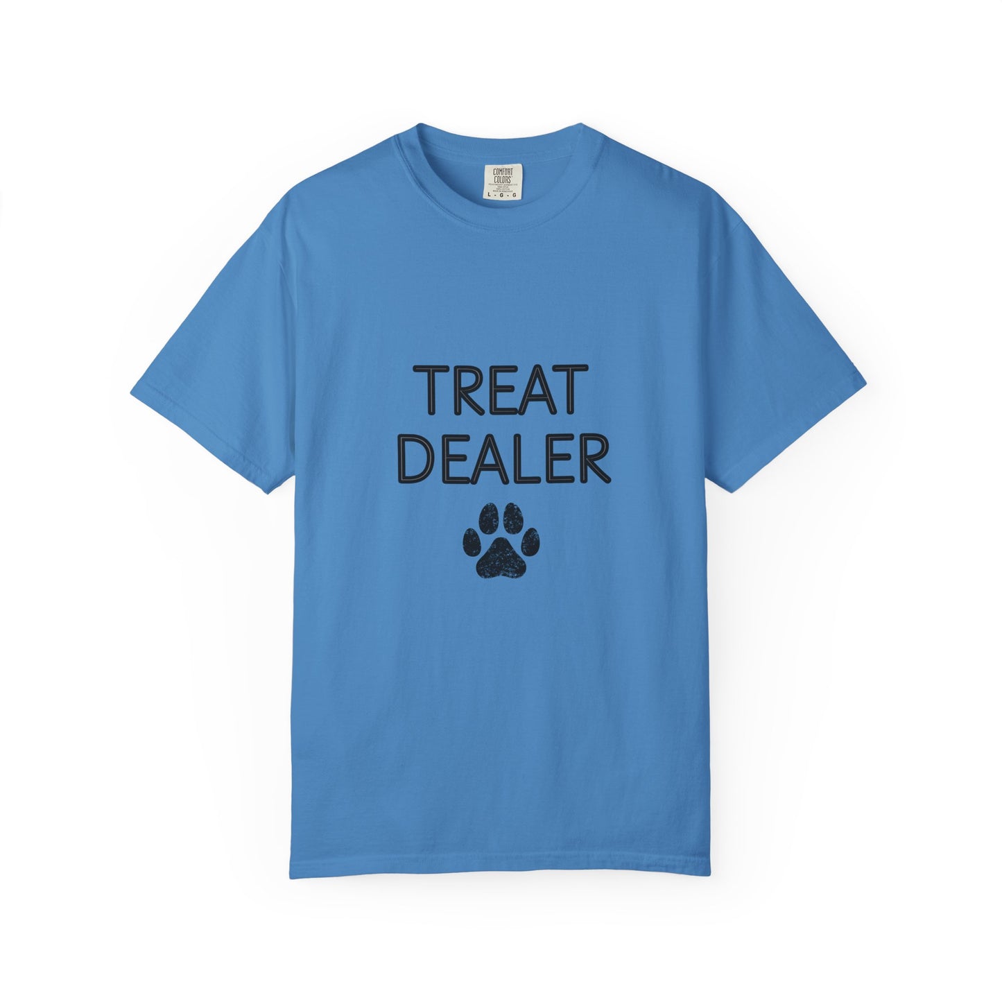 Treat Dealer T-Shirt — Funny Dog Lover Tee with Paw Print