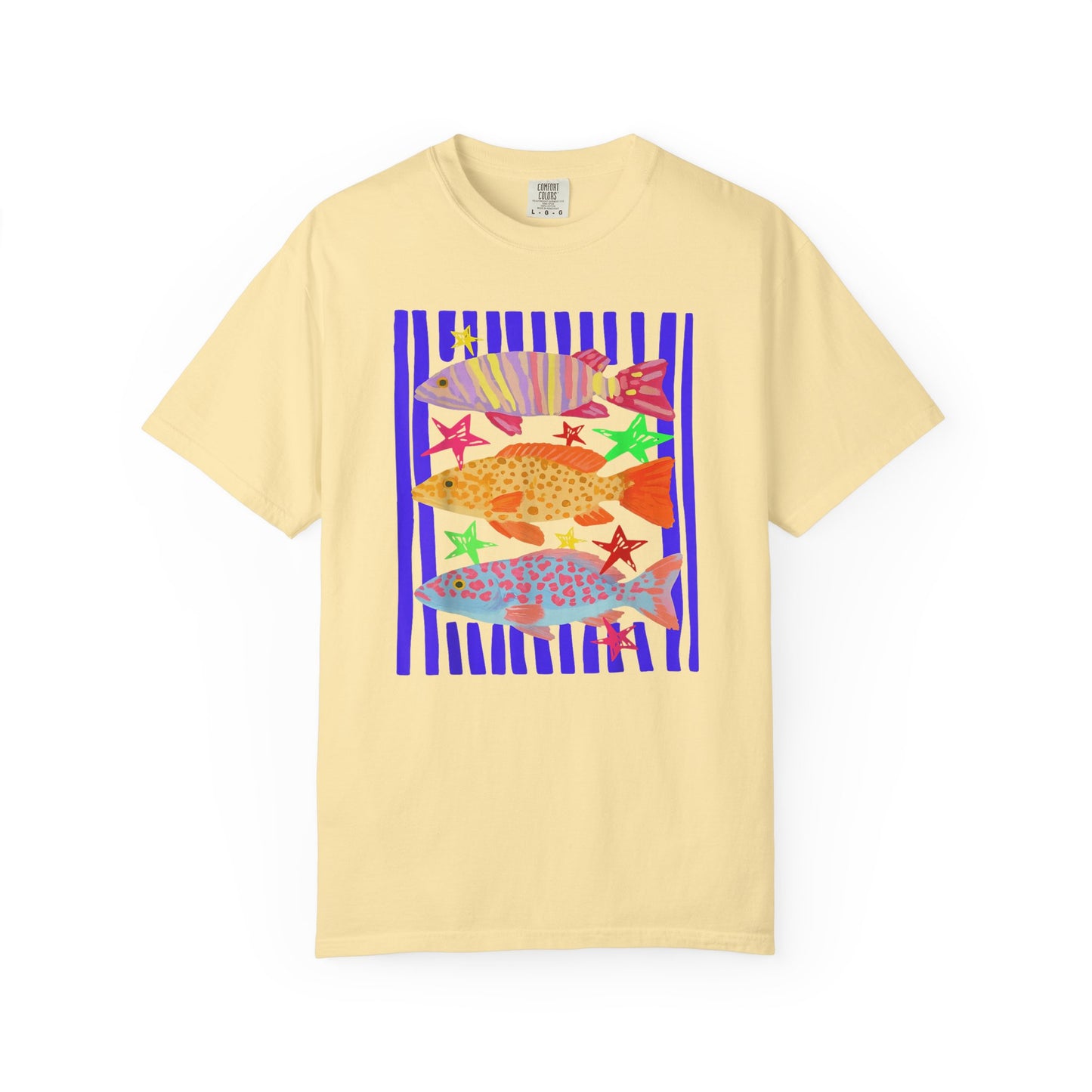 Tropical Fish Graphic T‑Shirt — Colorful Surf & Sea Life Tee