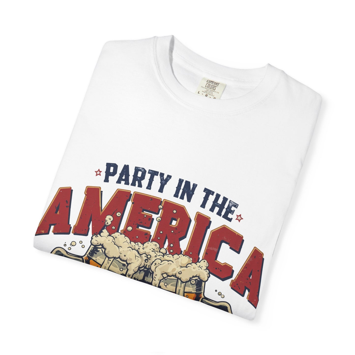 Party in the America T-Shirt – Patriotic Beer Graphic Tee