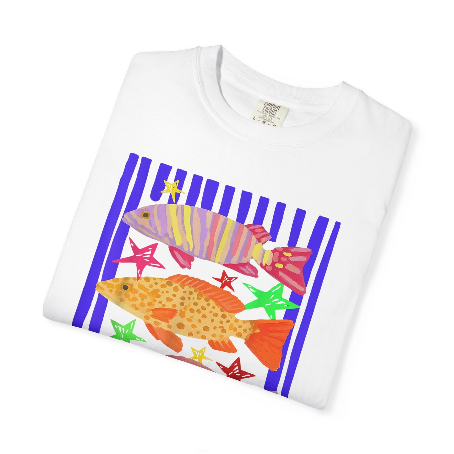 Tropical Fish Graphic T‑Shirt — Colorful Surf & Sea Life Tee
