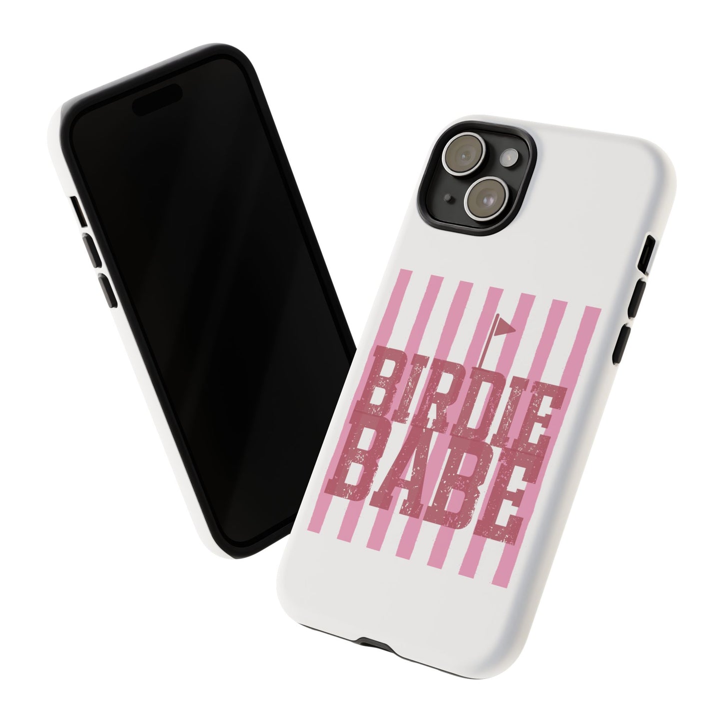 Birdie Babe Phone Case — Pink Striped Golf iPhone Case