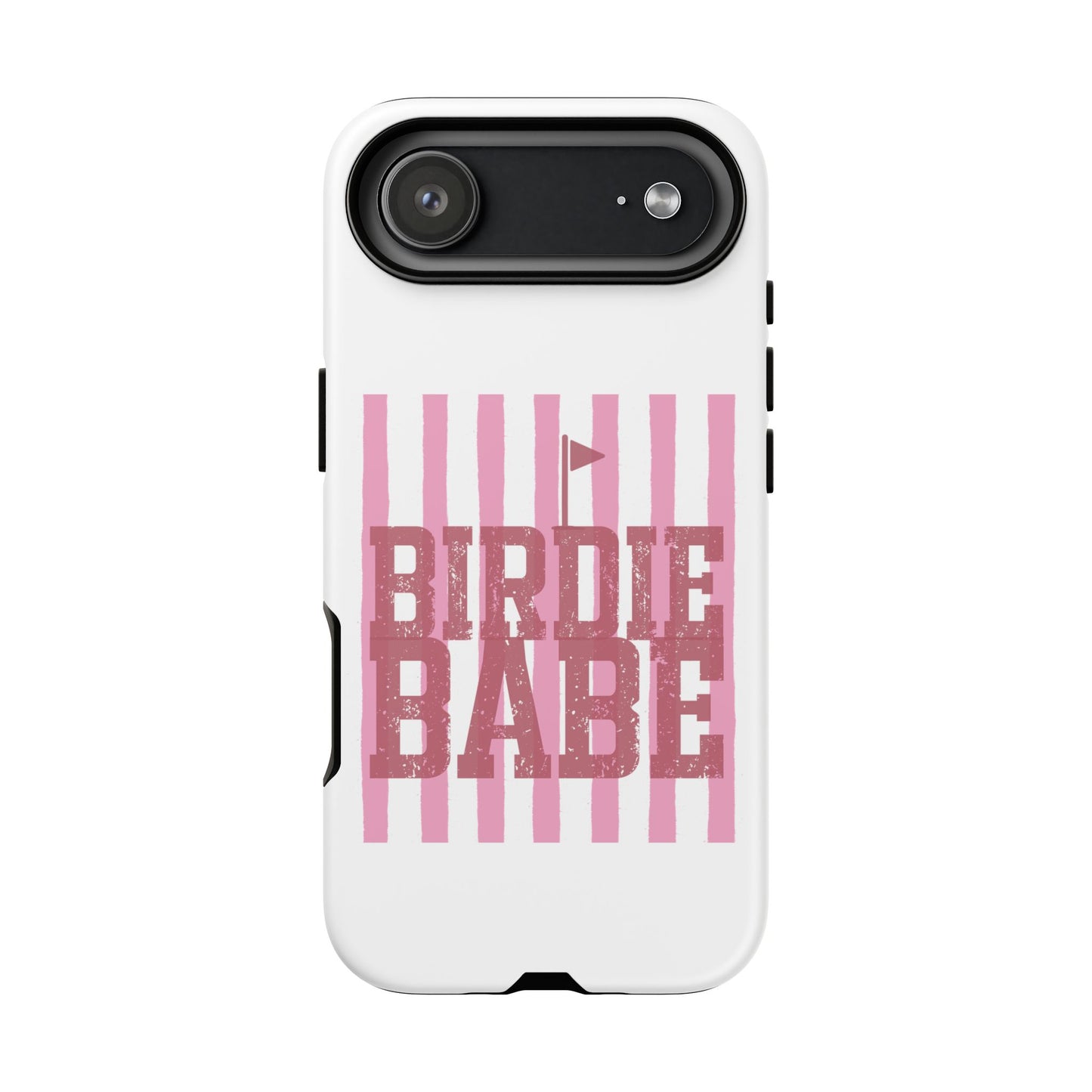 Birdie Babe Phone Case — Pink Striped Golf iPhone Case