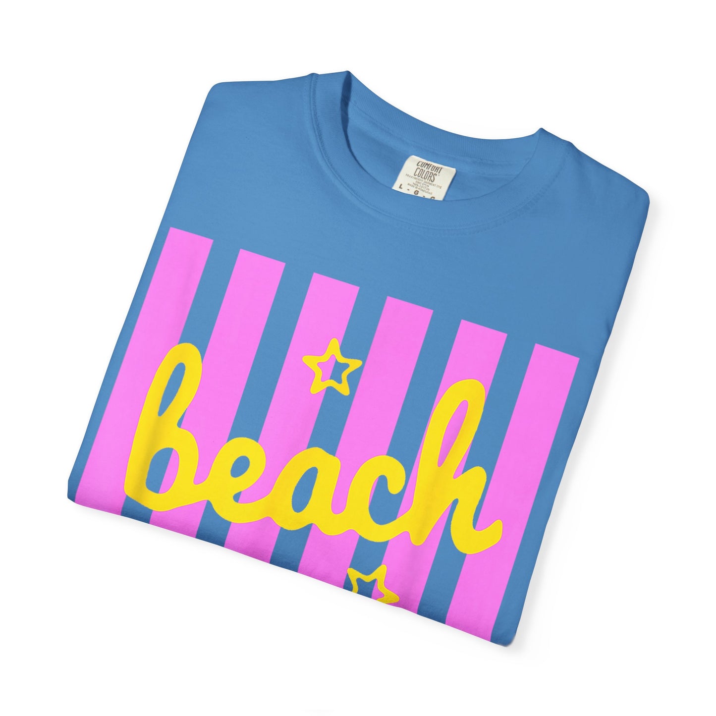 Beach Bum T-Shirt — Retro Pink Stripe Summer Tee