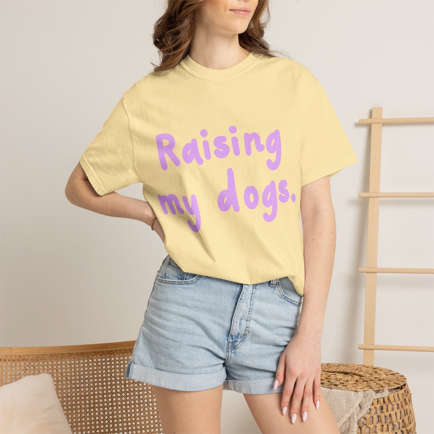 Raising My Dogs T-Shirt — Cute Pastel Dog Mom Tee