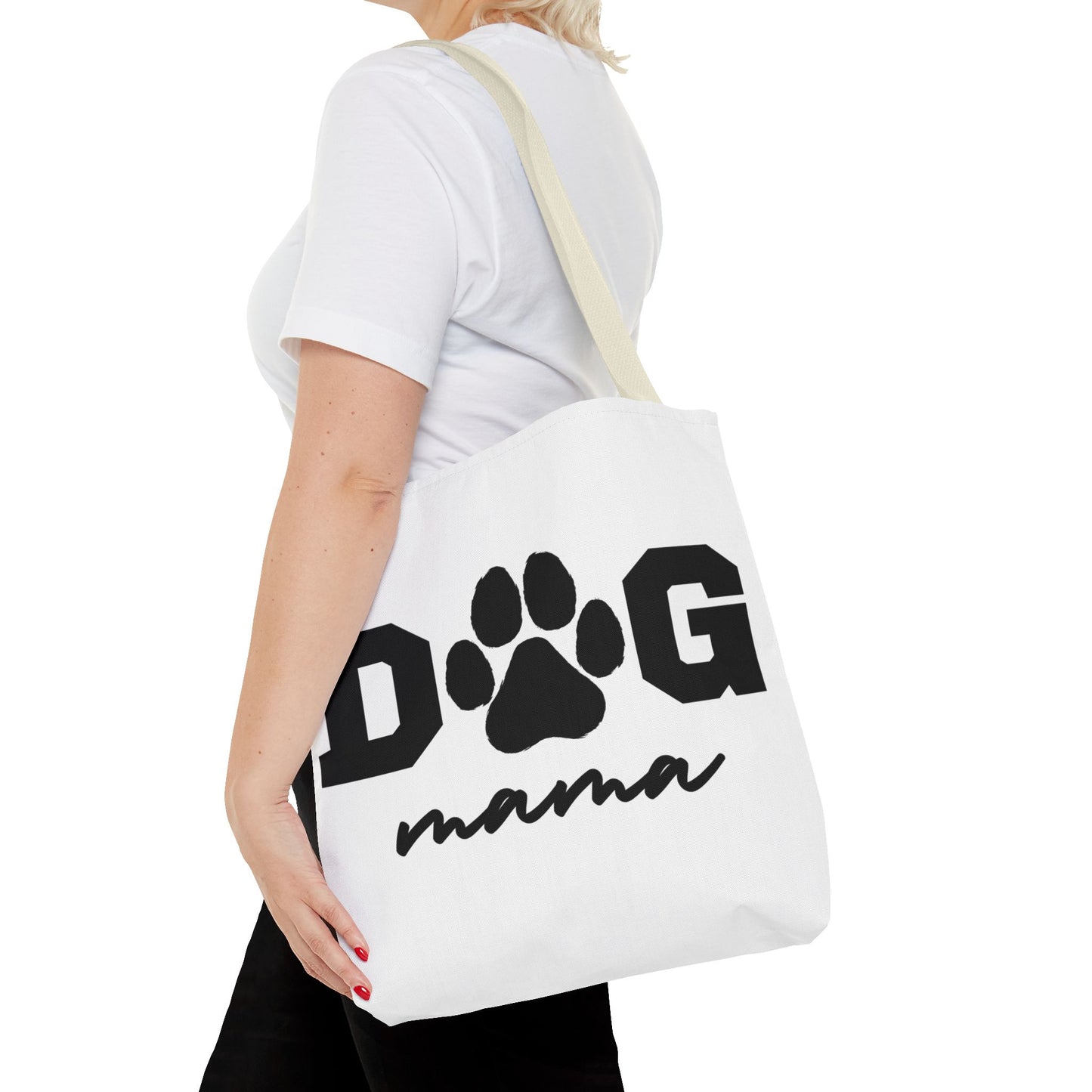 Dog Mama Tote Bag — Paw Print Canvas Tote for Pet Moms
