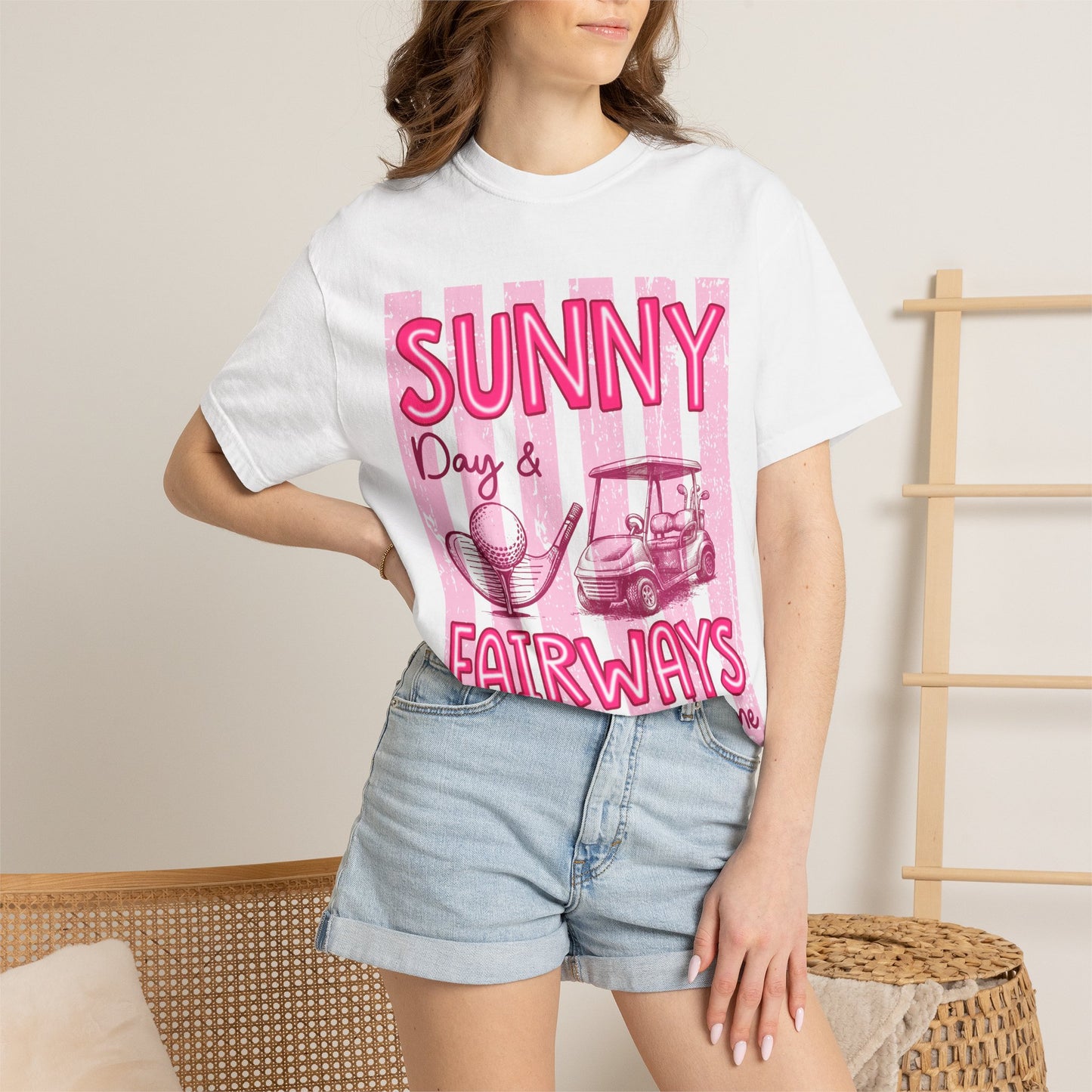 Sunny Days & Fairways Golf T-Shirt — Here for a Good Time