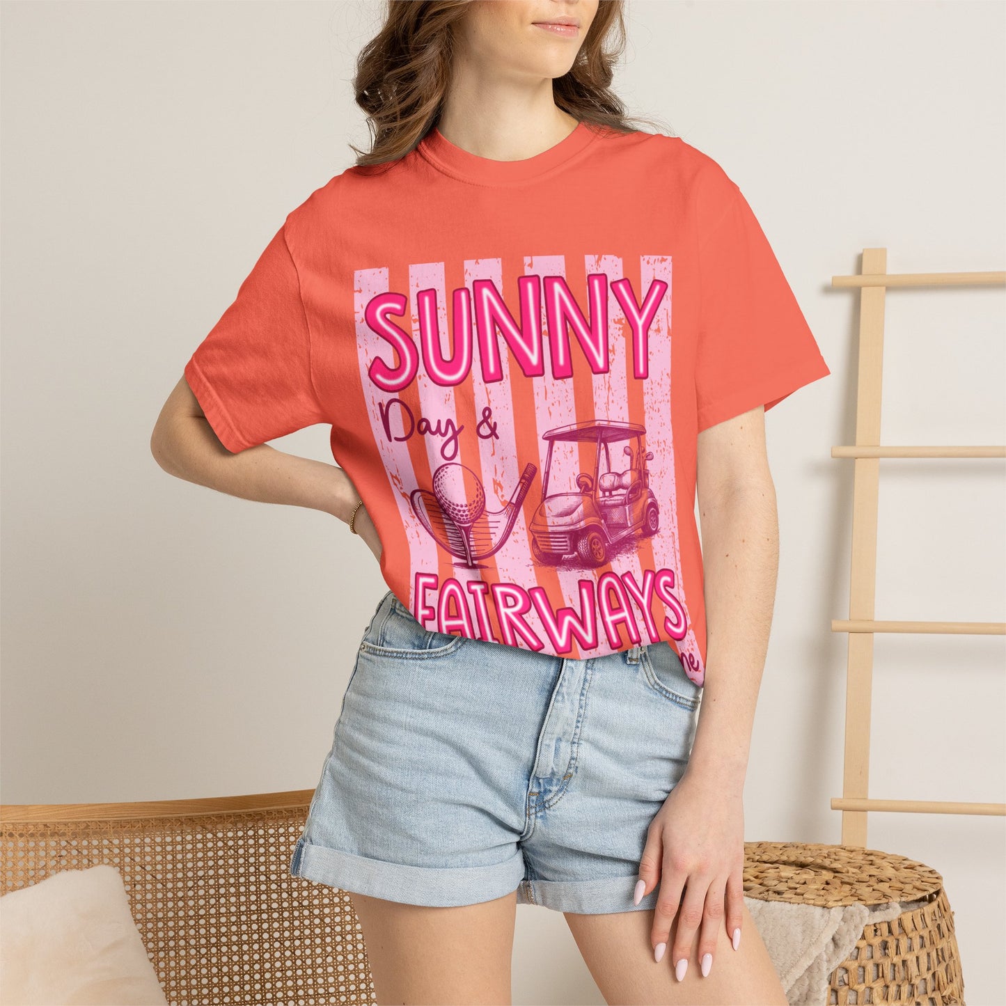 Sunny Days & Fairways Golf T-Shirt — Here for a Good Time