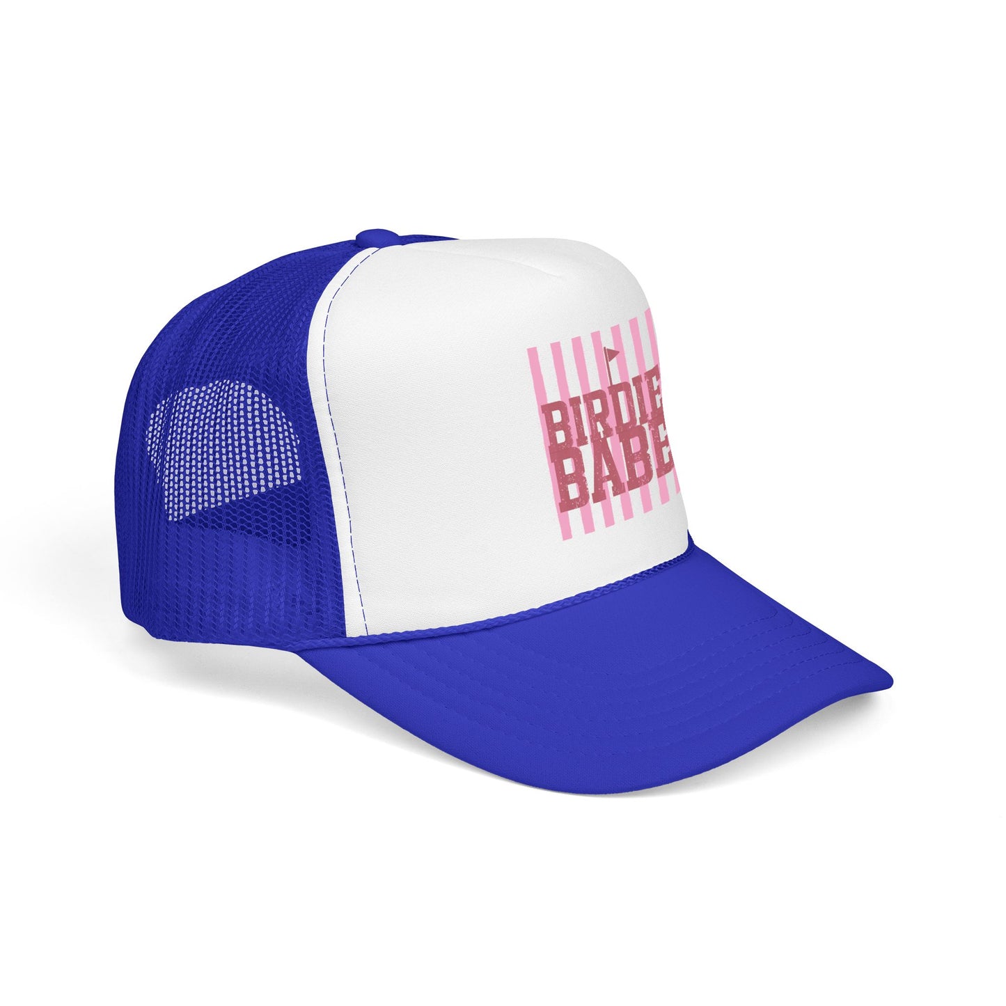 Trucker Hat — 'Birdie Babe' Pink Golf Graphic Foam Trucker Hat