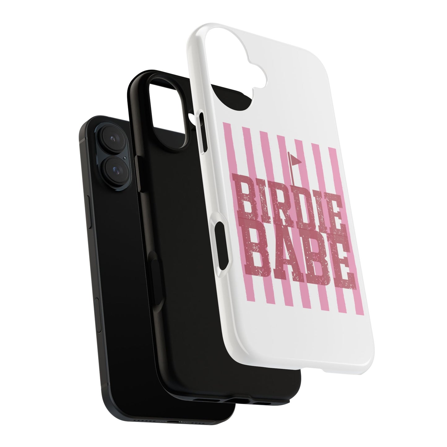 Birdie Babe Phone Case — Pink Striped Golf iPhone Case