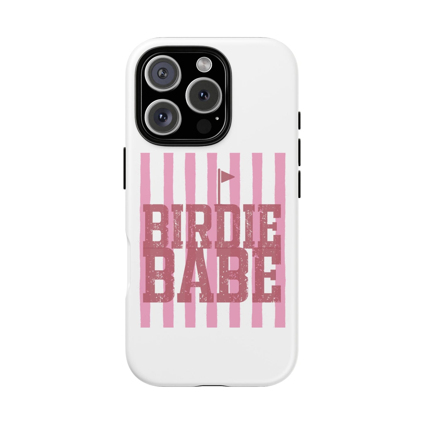 Birdie Babe Phone Case — Pink Striped Golf iPhone Case