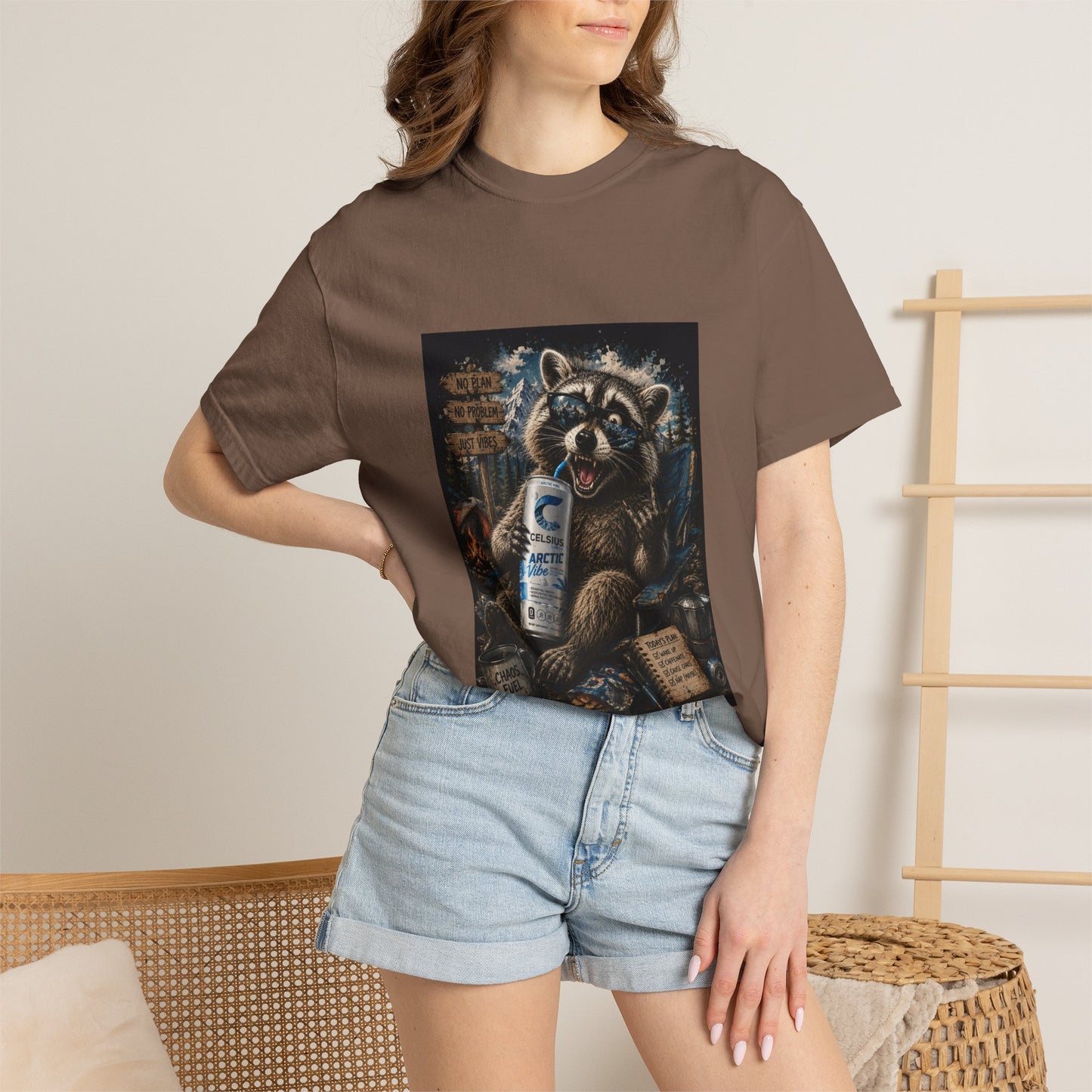 Raccoon Mischief Graphic T-Shirt — Arctic Vibe Celsius
