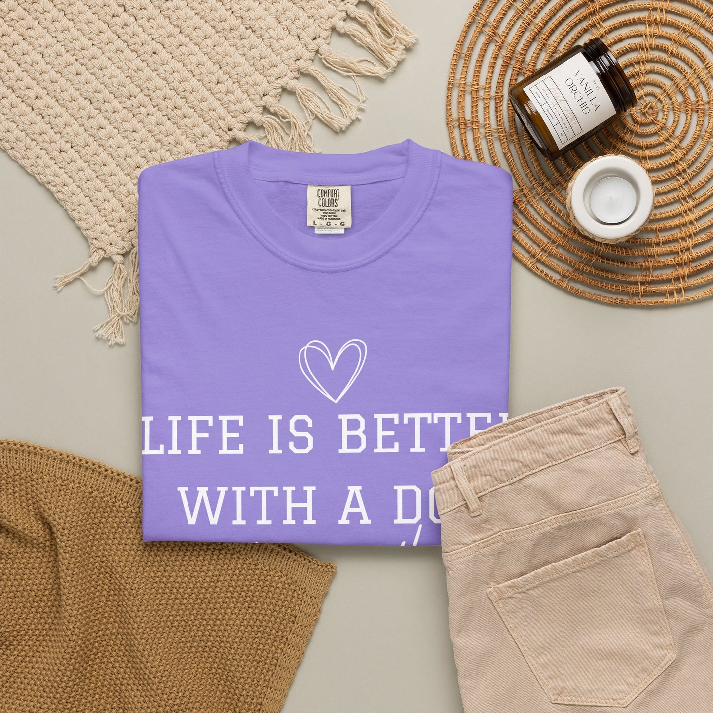 Dog Lover T-Shirt — "Life Is Better With A Dog or Two or Three" Graphic Tee