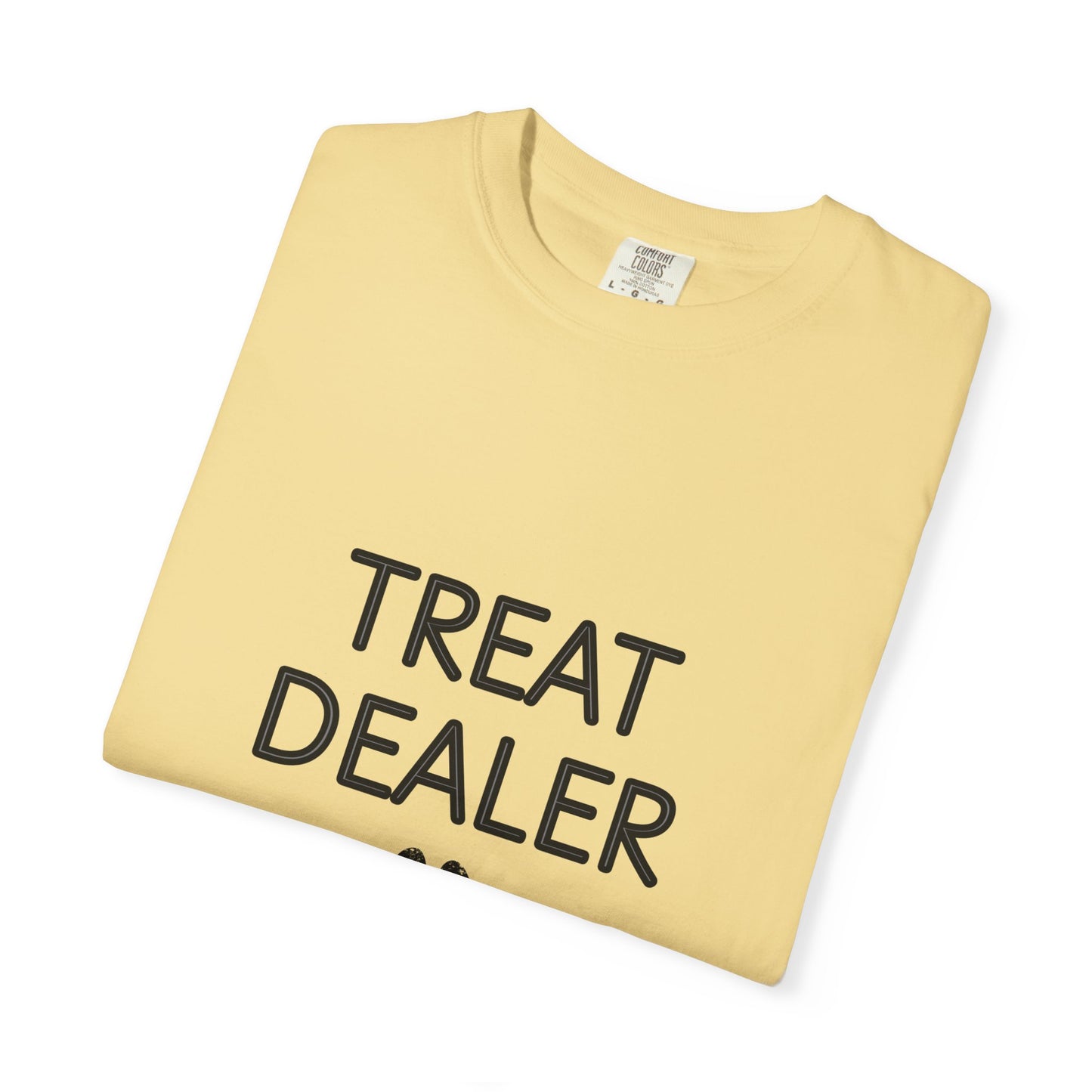 Treat Dealer T-Shirt — Funny Dog Lover Tee with Paw Print