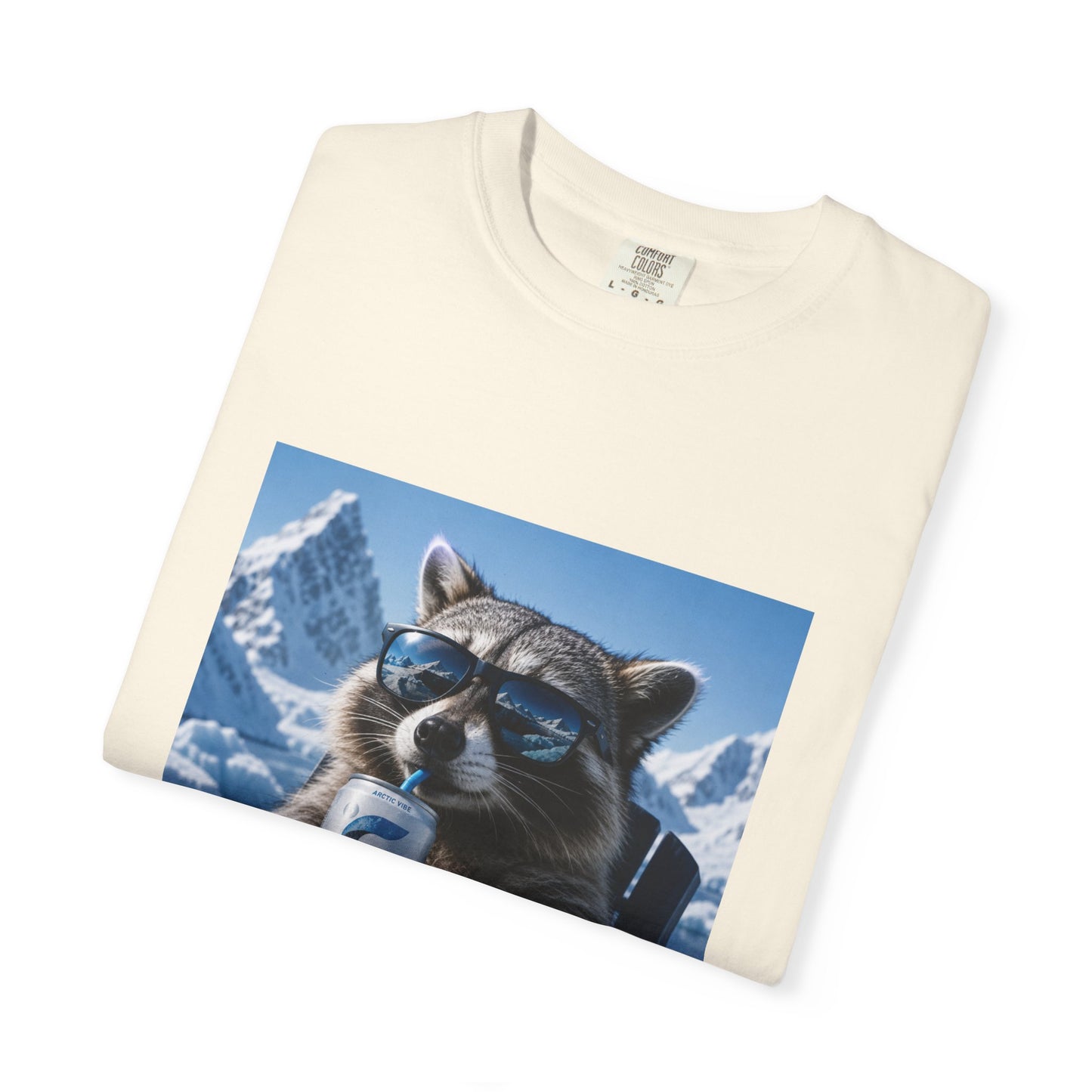 Raccoon Chill Tee — Mountain Lounge Graphic T-Shirt (Holds Celsius Engery Drink)