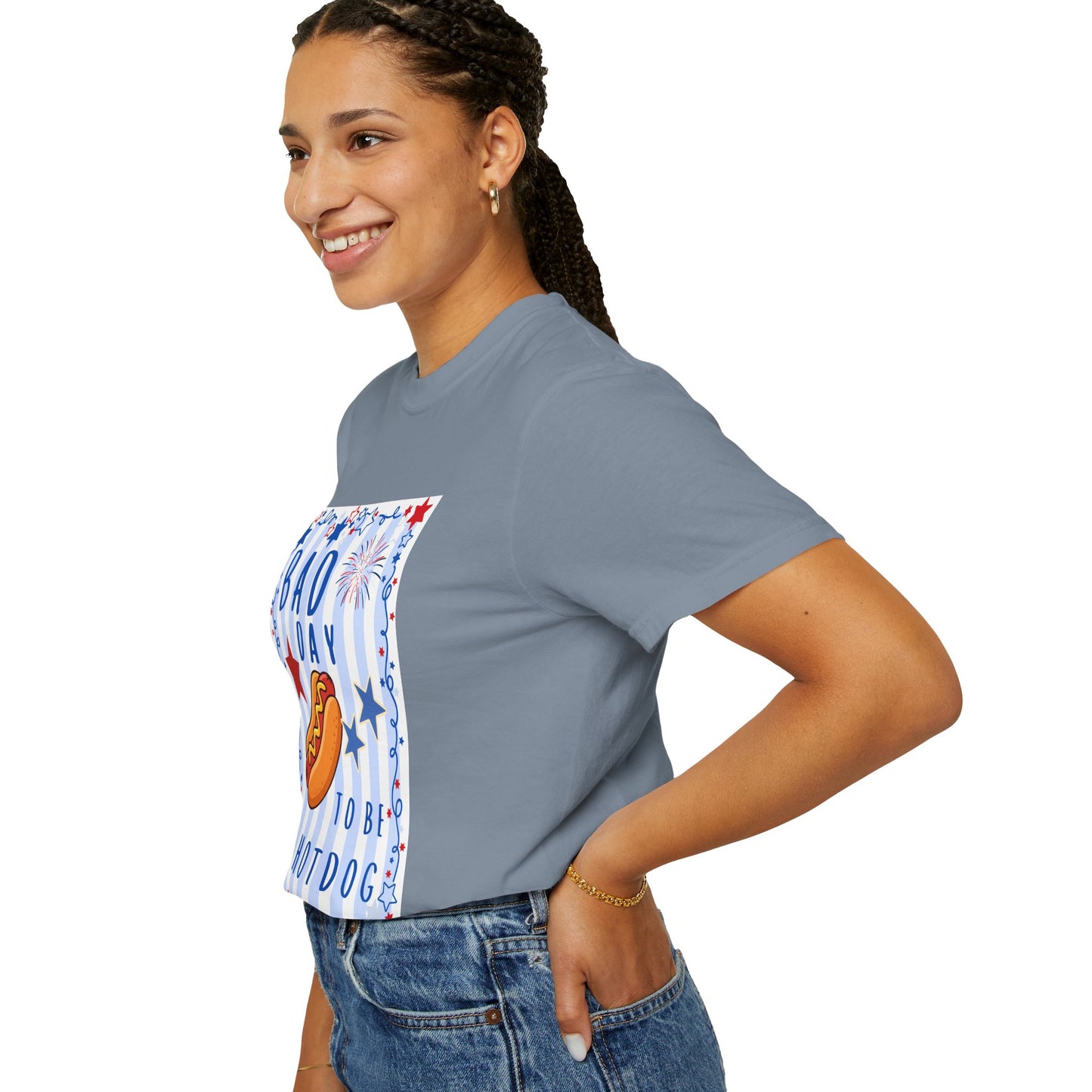Hot Dog Graphic T-Shirt — “Bad Day to Be a Hotdog” Patriotic BBQ Tee