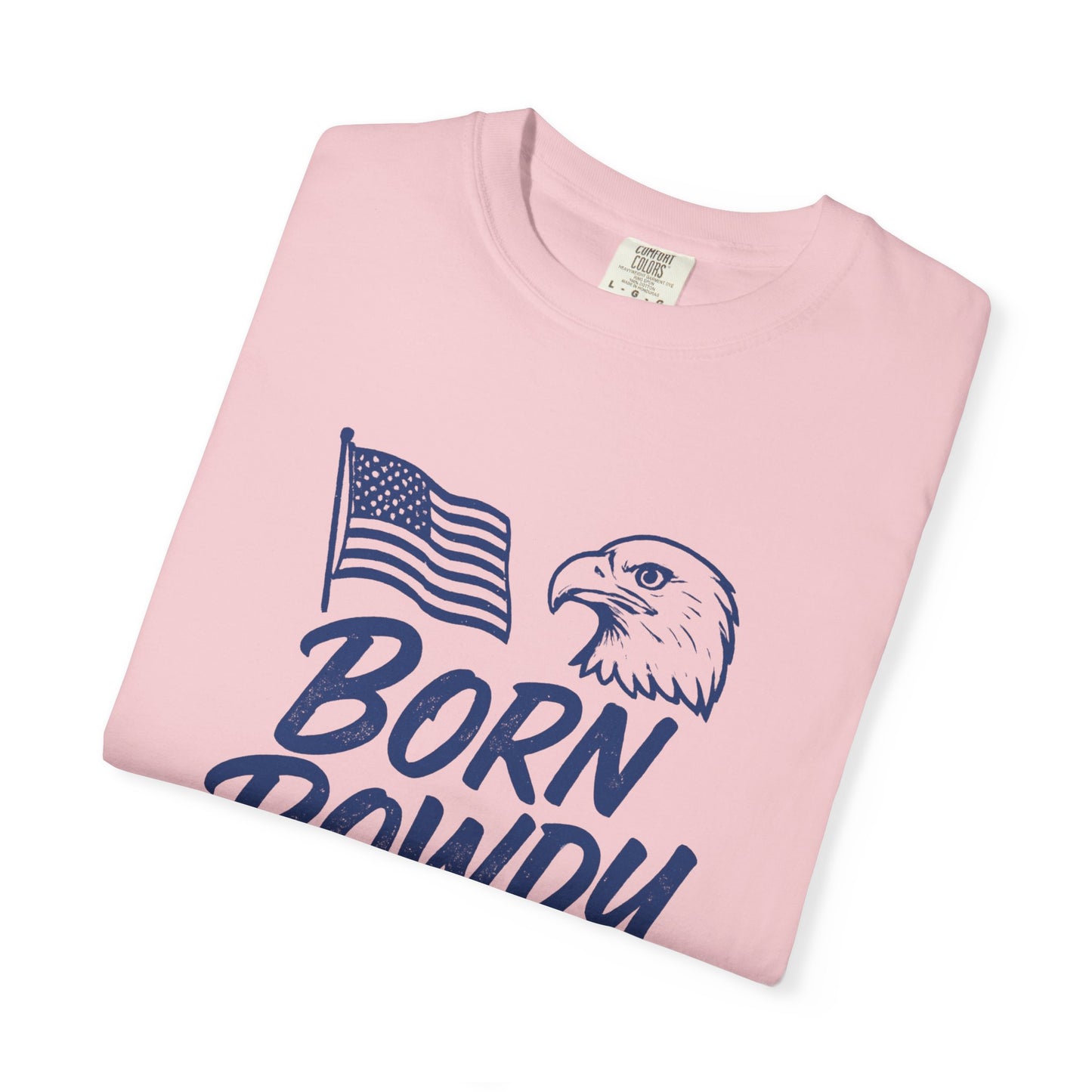Born Rowdy Patriotic T-Shirt — American Flag & Eagle Liberty Design