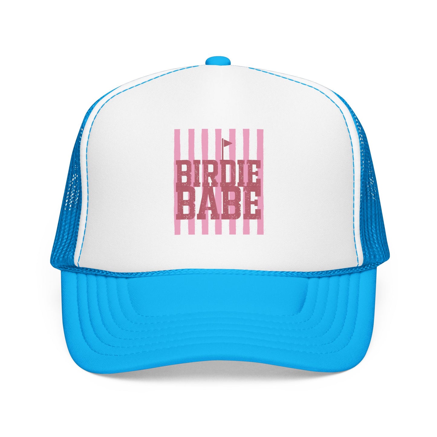 Trucker Hat — 'Birdie Babe' Pink Golf Graphic Foam Trucker Hat