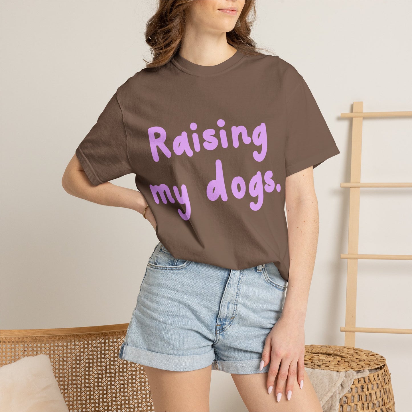 Raising My Dogs T-Shirt — Cute Pastel Dog Mom Tee